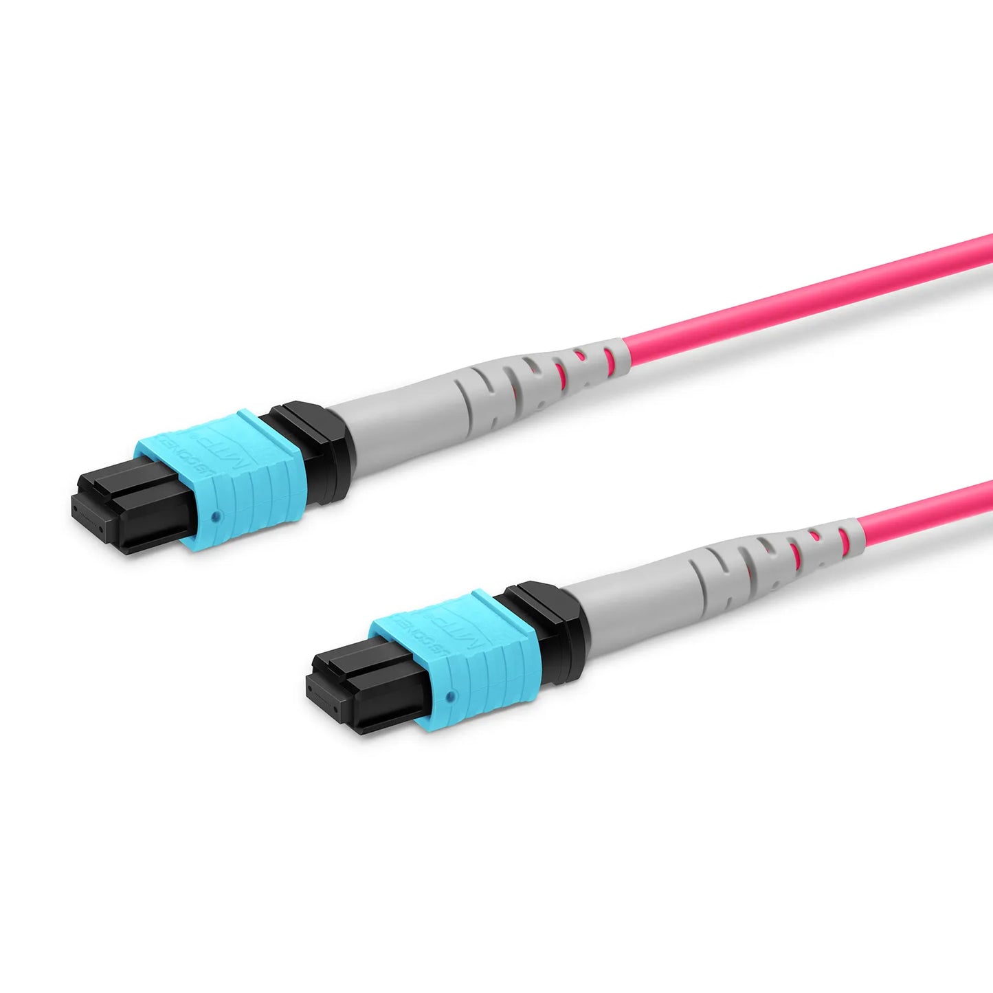 1m (3ft) MTP® Jumper, MTP®-8 UPC (Female) to MTP®-8 UPC (Female), 8 Fibers, Multimode (OM4), Plenum (OFNP), 0.35dB Max, Type B, Magenta