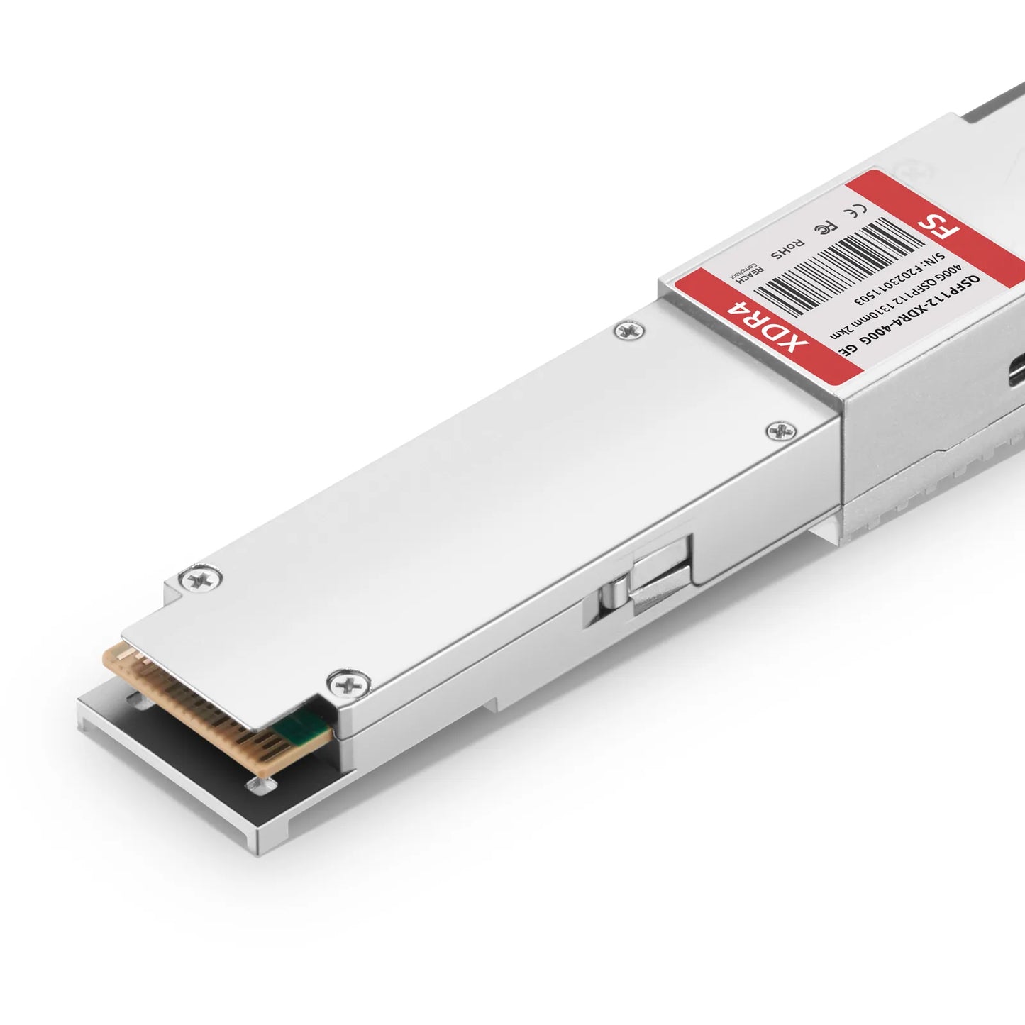 Generic Compatible 400GBASE-XDR4 QSFP112 4 x 100G PAM4 1310nm 2km DOM MPO-12/APC SMF Optical Transceiver Module, Breakout to 4 x 100G-FR