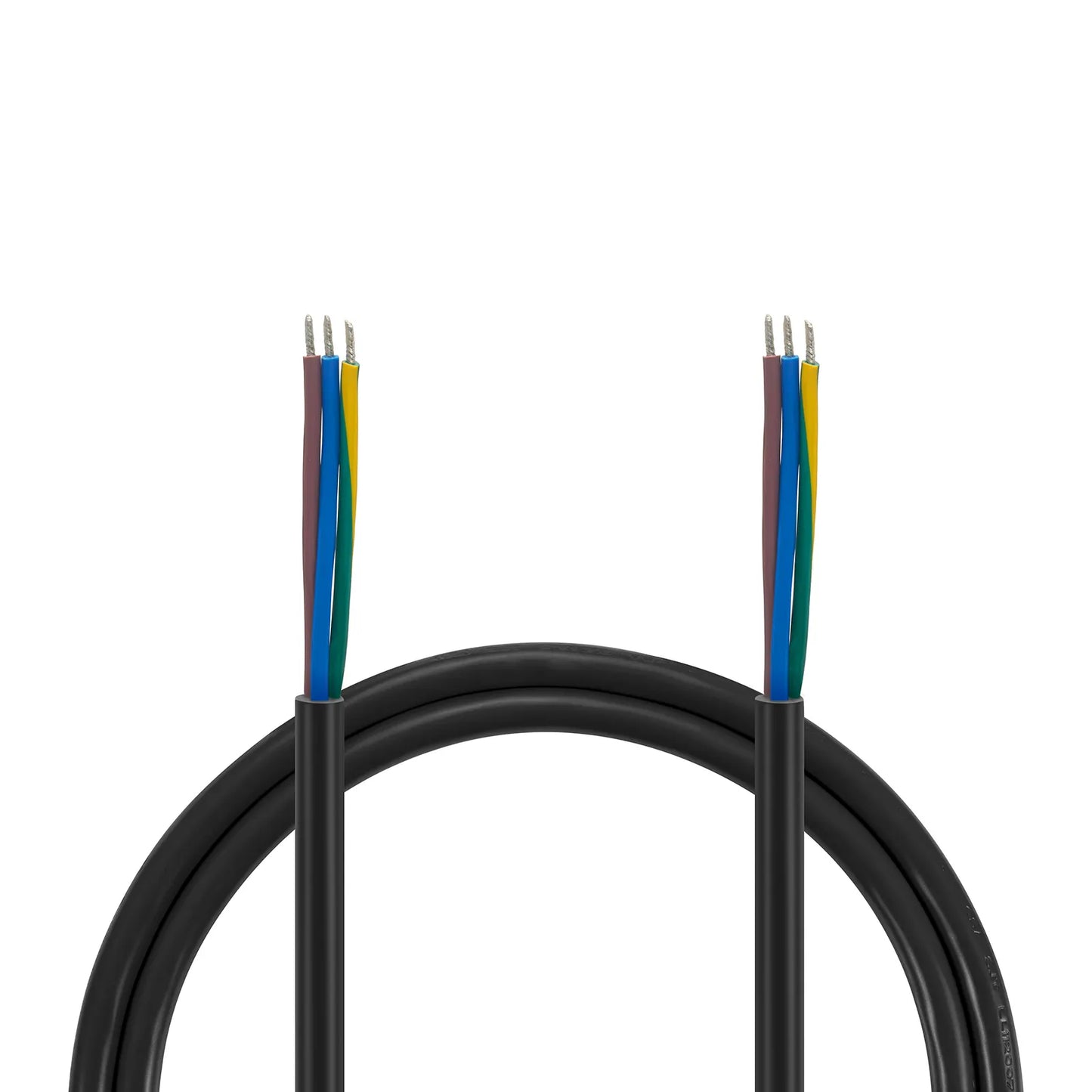 6ft (1.8m) Stripped End to Stripped End 17AWG 250V/10A Power Cord, Black
