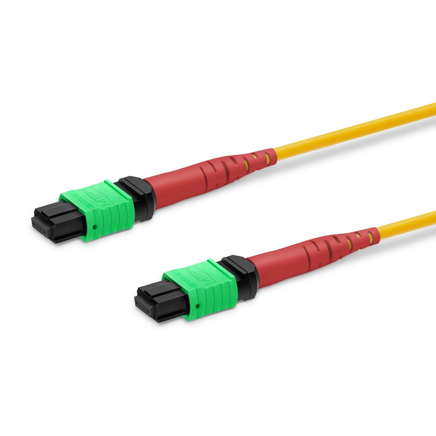 3m (10ft) MTP® Jumper, MTP®-24 APC (Female) to MTP®-24 APC (Female), 24 Fibers, Single Mode (OS2), Plenum (OFNP), 0.35dB Max, Type A, Yellow