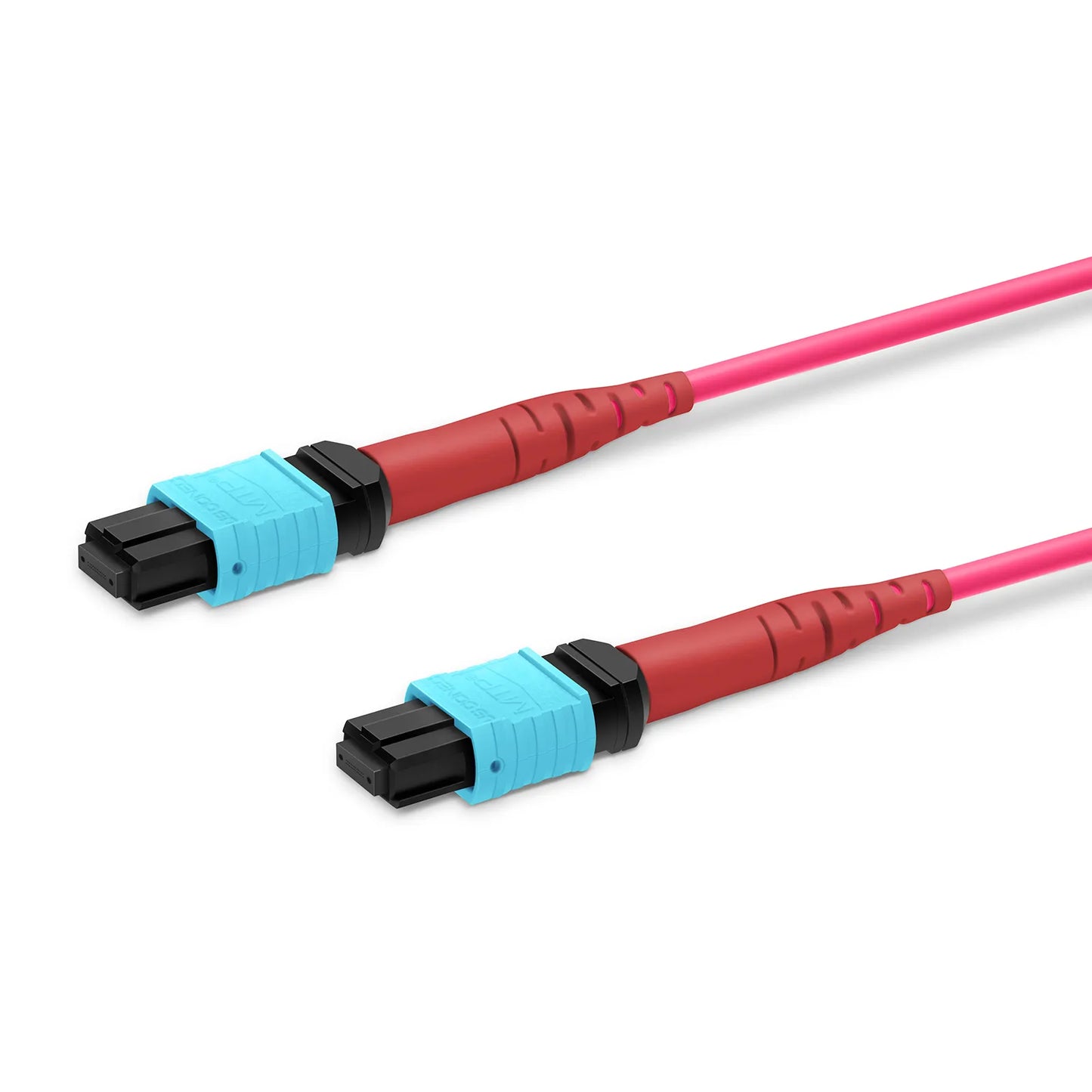 1m (3ft) MTP® Jumper, MTP®-24 UPC (Female) to MTP®-24 UPC (Female), 24 Fibers, Multimode (OM4), Plenum (OFNP), 0.35dB Max, Type A, Magenta