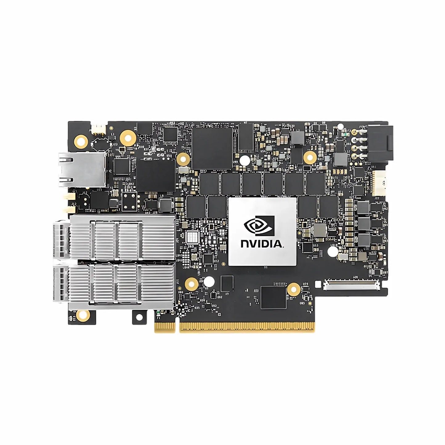 NVIDIA Mellanox 900-9D3B6-00SV-AA0 BlueField-3 InfiniBand & Ethernet Adapter Card 200GbE/NDR200, Dual-Port QSFP112, PCIe 5.0 x 16, with x 16 PCIe Extension Option, Tall&Short Bracket