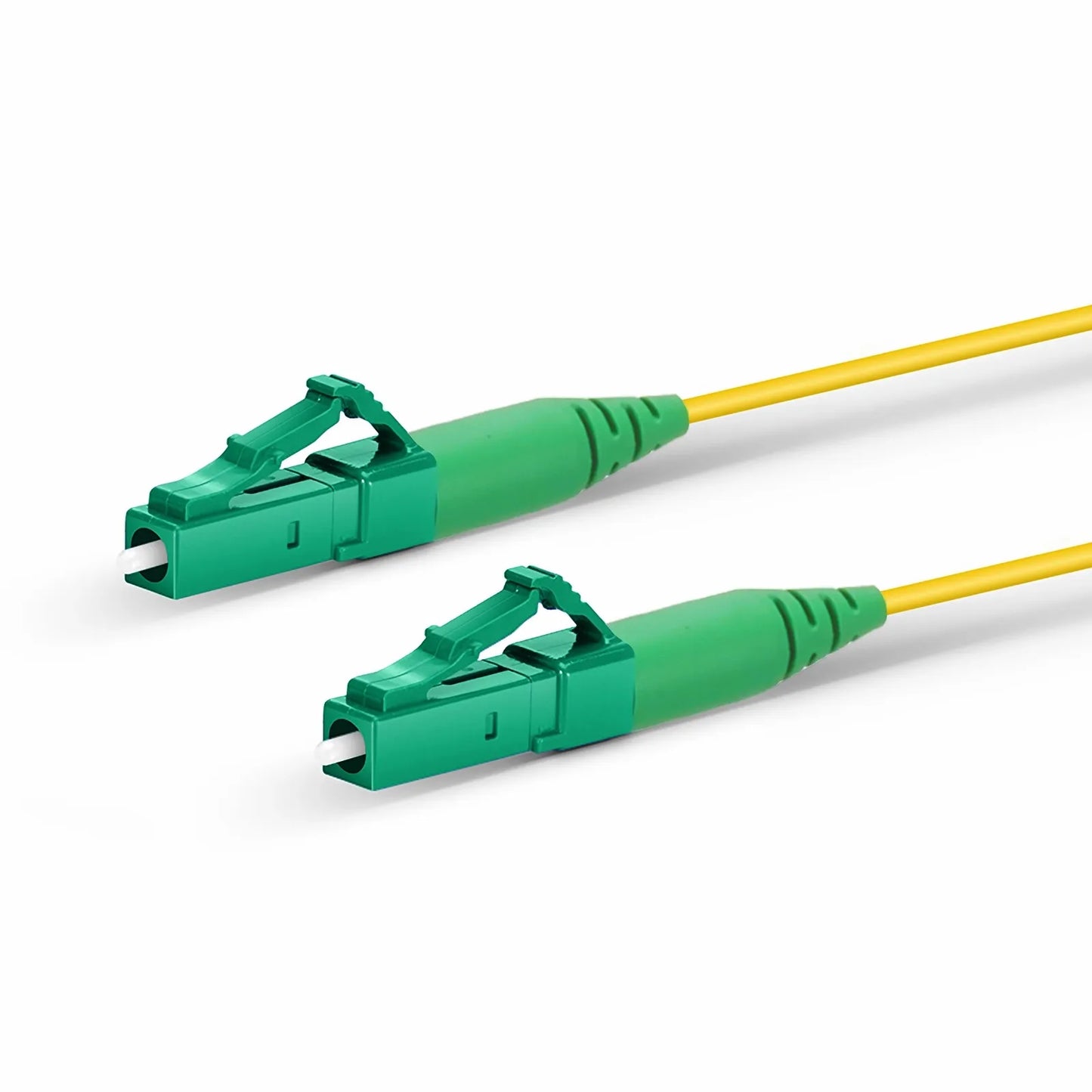 2m (7ft) Fiber Patch Cable, 1 Fiber, LC APC Simplex to LC APC Simplex, Single Mode (OS2), Riser (OFNR), 1.2mm, Tight-Buffered, Yellow
