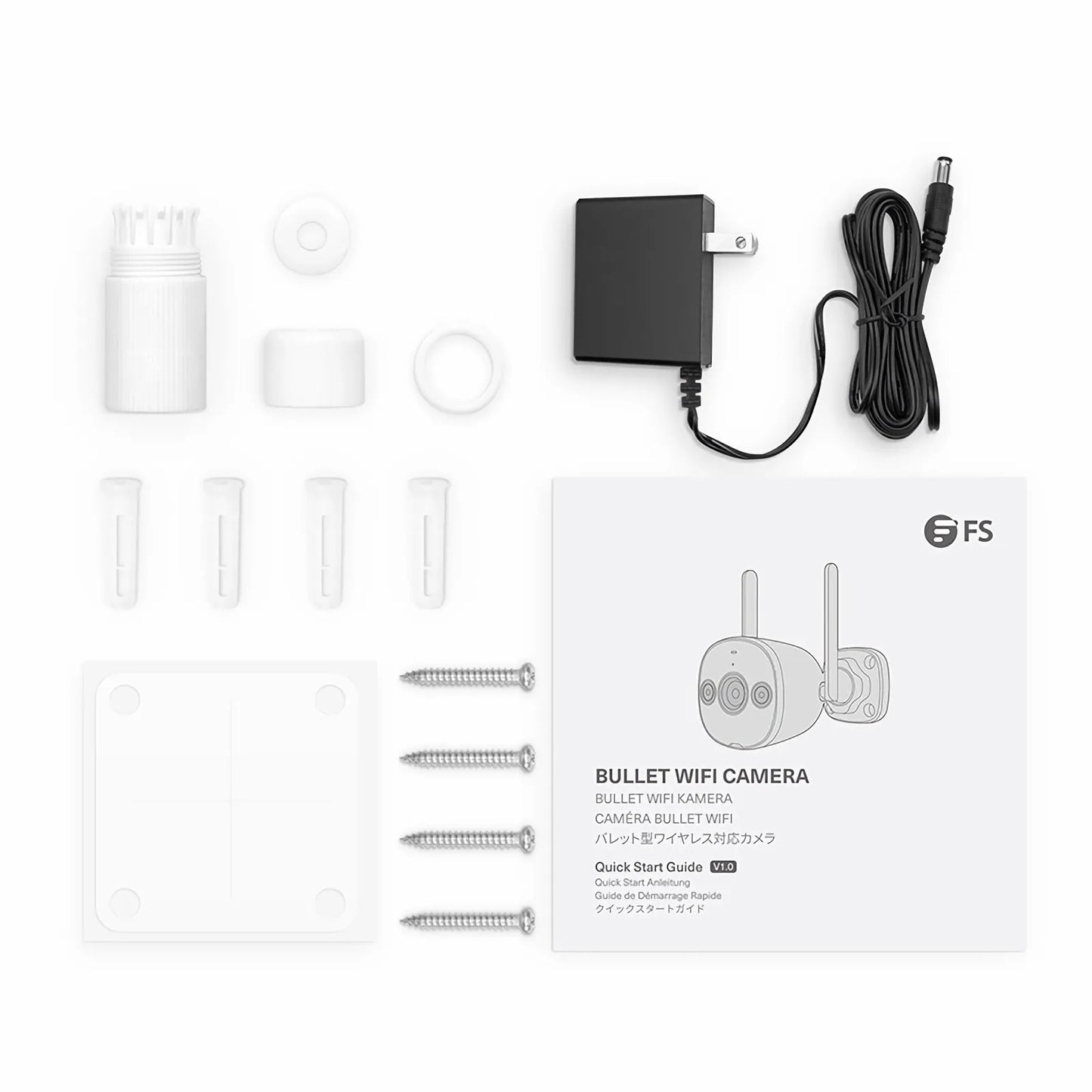 IPC101-5M-WB Outdoor Bullet Wi-Fi Camera, with Fixed 2.8mm Lens, 5MP Resolution, Build-in Mic & Speaker, 66ft Night Vision, IP67 Network Camera