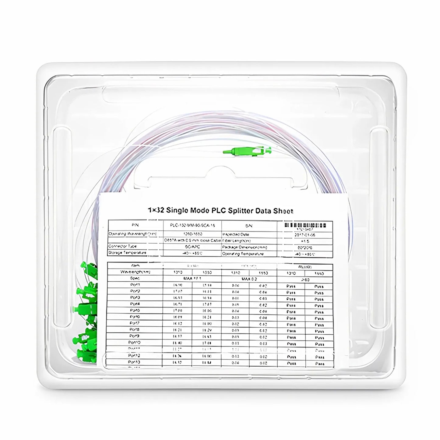1 x 32 PLC Fiber Splitter, Mini Module, 900μm, SC/APC, Singlemode