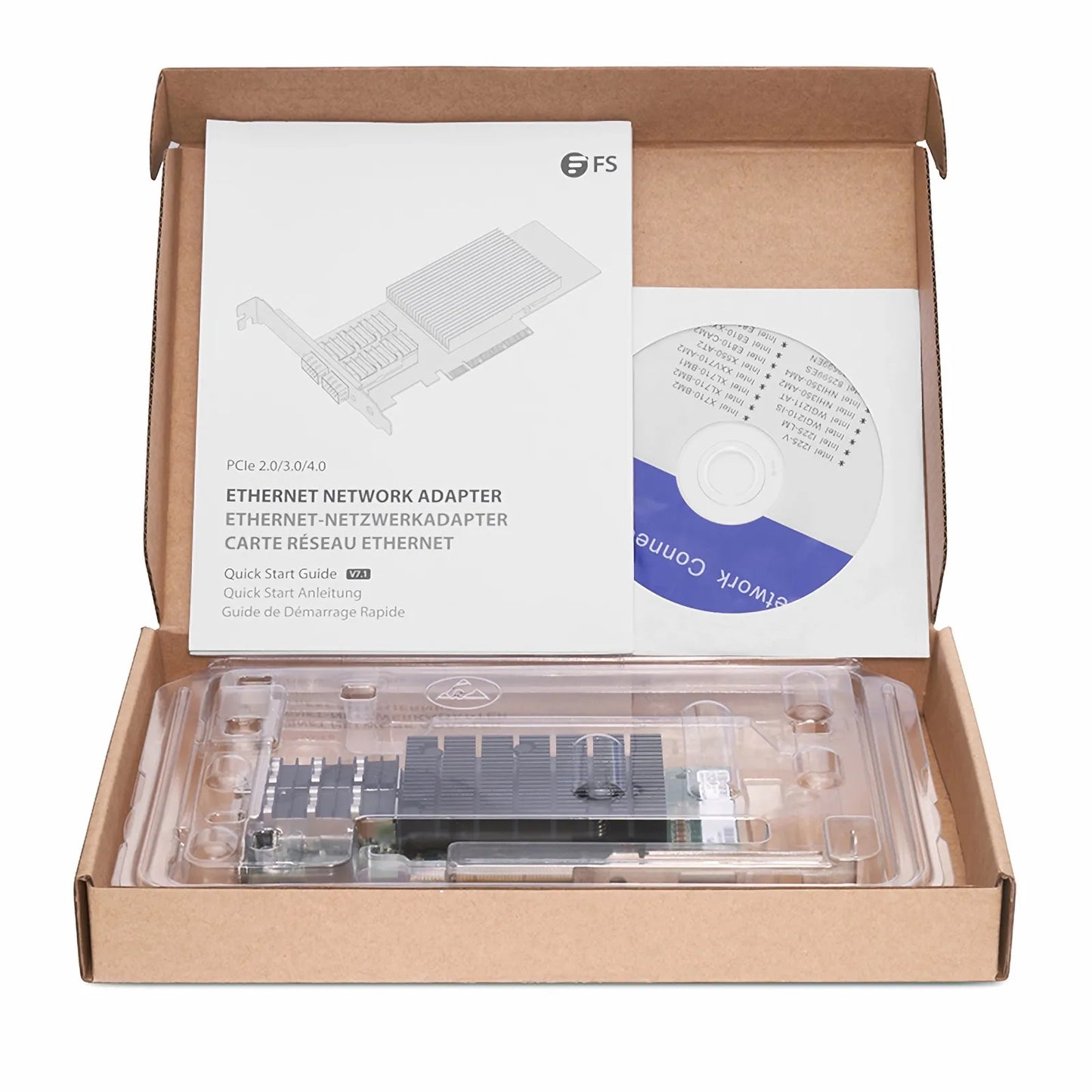 Intel 82599ES Based Ethernet Network Interface Card, 10G Dual-Port SFP+, PCIe 2.0 x8, Comparable to Intel X520-DA2, Full Height&Low Profile