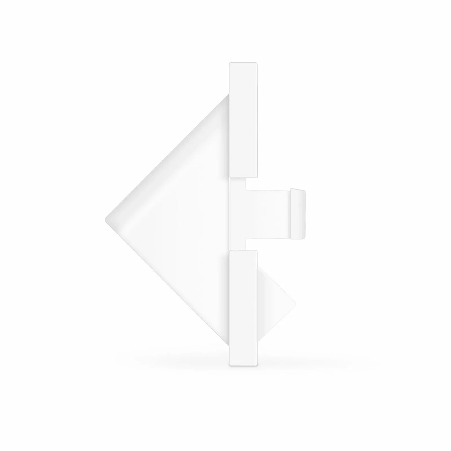 1-Port Angled MOS Adapter, 1.5 Units High, White