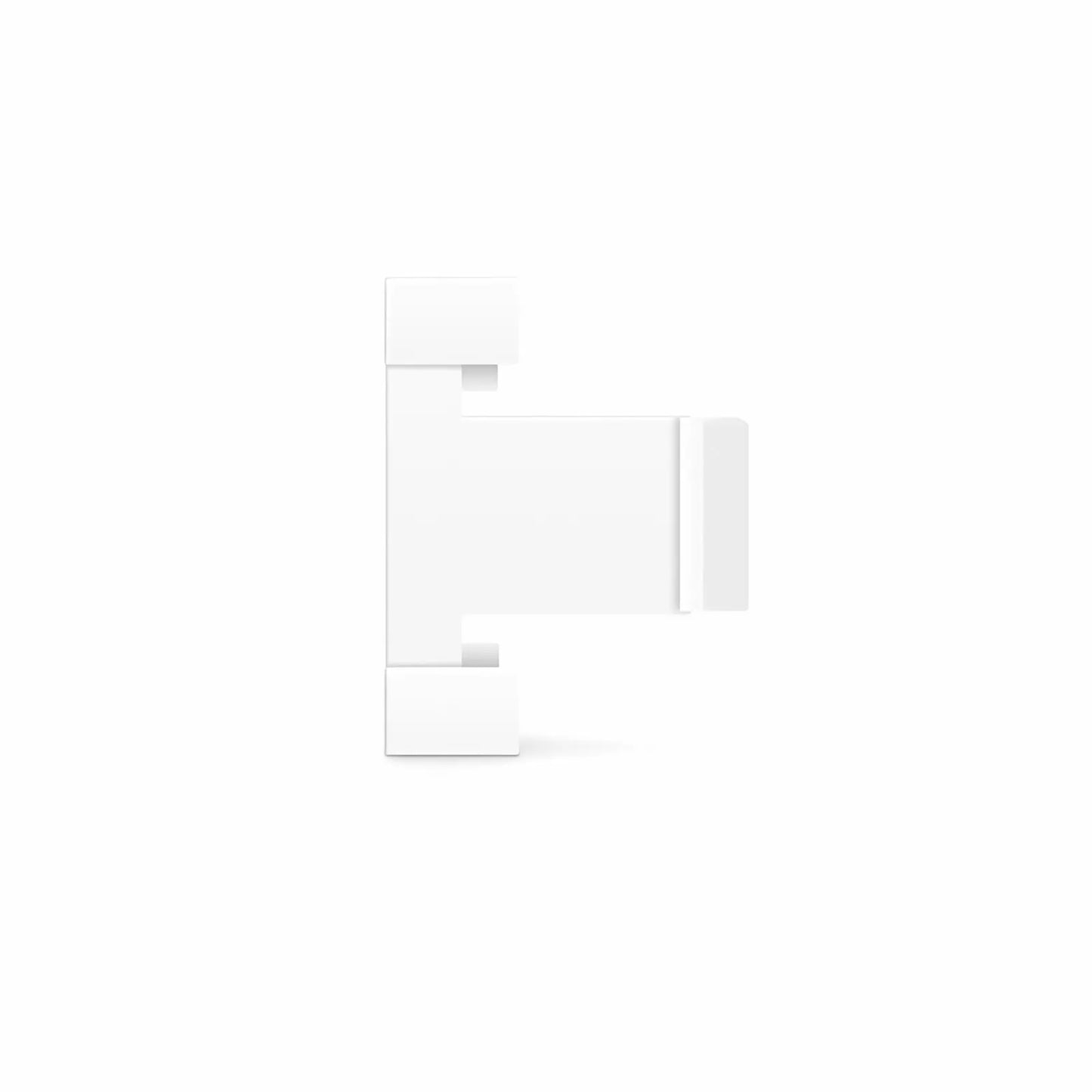 British-Style Blank Module, 0.5 Units High, White