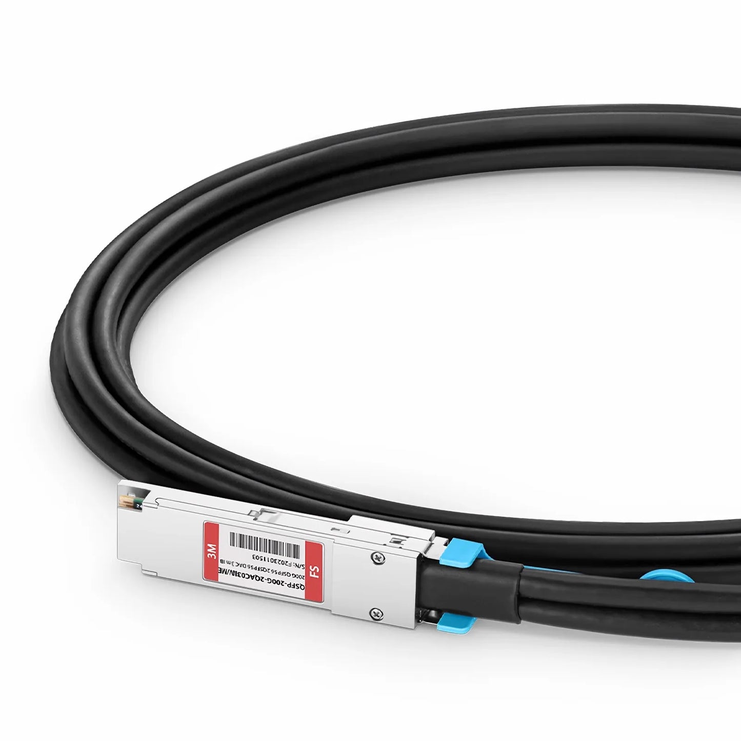 3m (10ft) NVIDIA/Mellanox MCA7J50-H003R Compatible 200G QSFP56 4 x 50G PAM4 to 2 x 100G QSFP56 2 x 50G PAM4 InfiniBand HDR Active Direct Attach Copper Breakout Cable for Quantum Switches and ConnectX-6 HCA