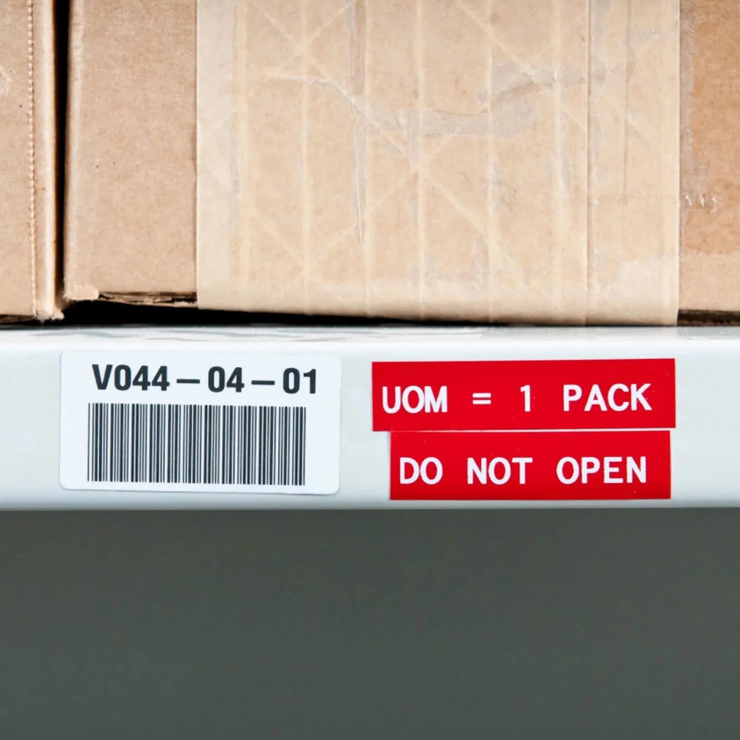0.75in.W x 252in.L Panel/Surface Labels with Ribbon for M210 and M211 Printers, Continuous Label/Cartridge, White on Red
