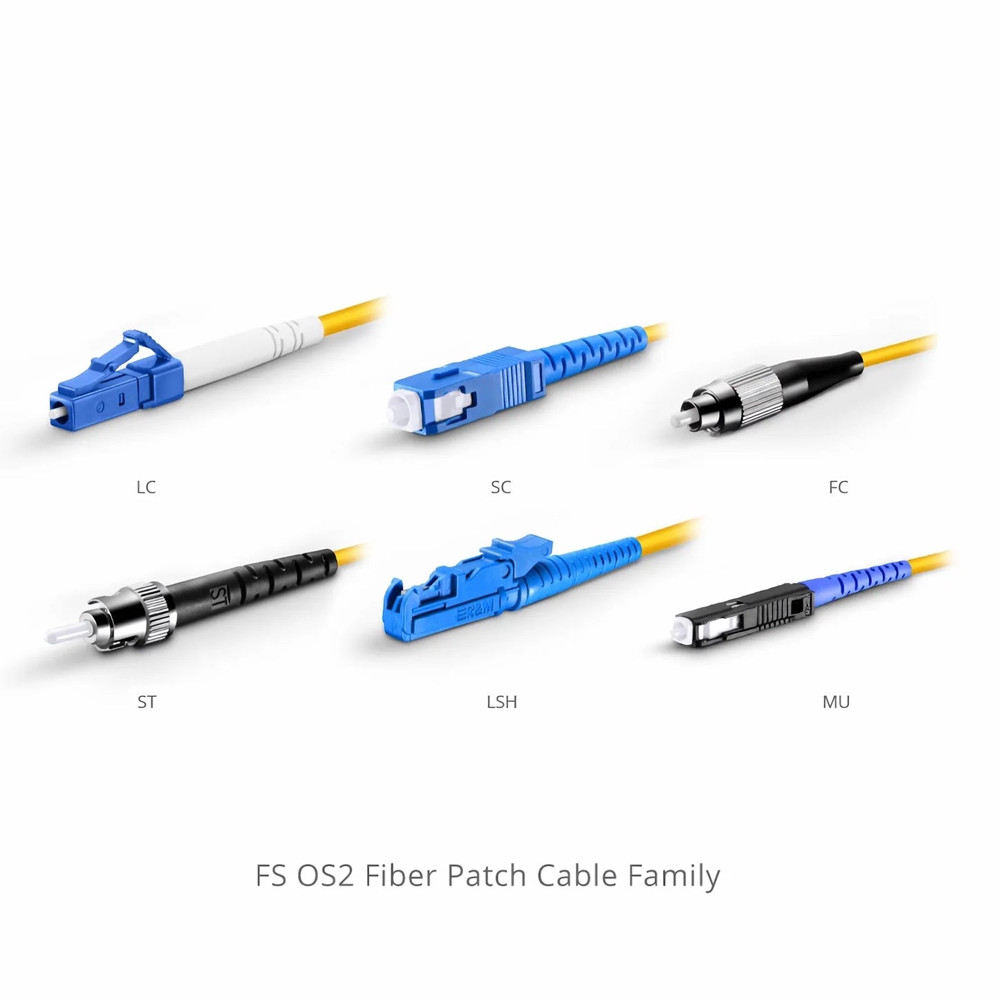 10m (33ft) Fiber Patch Cable, 1 Fiber, LC UPC Simplex to SC UPC Simplex, Single Mode (OS2), Riser (OFNR), 2.0mm, Tight-Buffered, Yellow