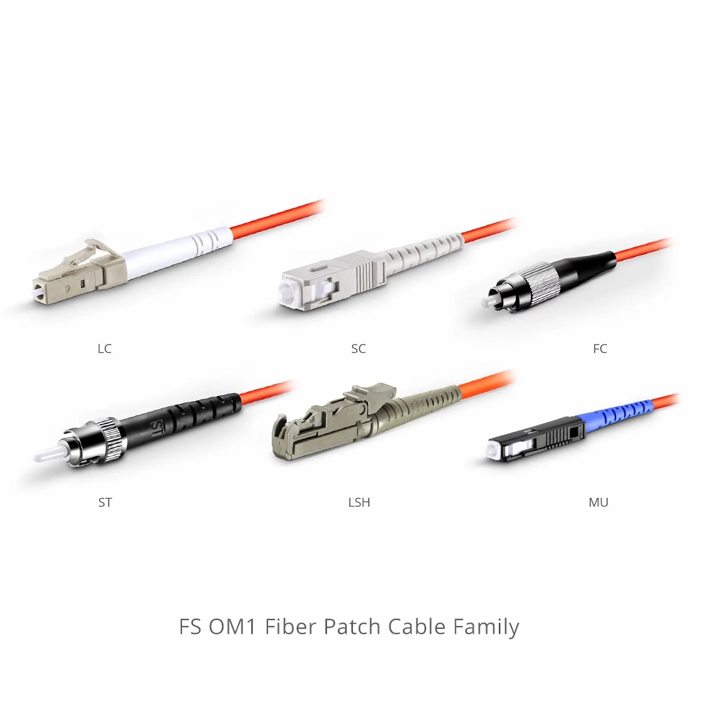 2m (7ft) Fiber Patch Cable, 1 Fiber, G.651, LC UPC Simplex to LC UPC Simplex, Multimode (OM1), Riser (OFNR), 2.0mm, Tight-Buffered, Orange
