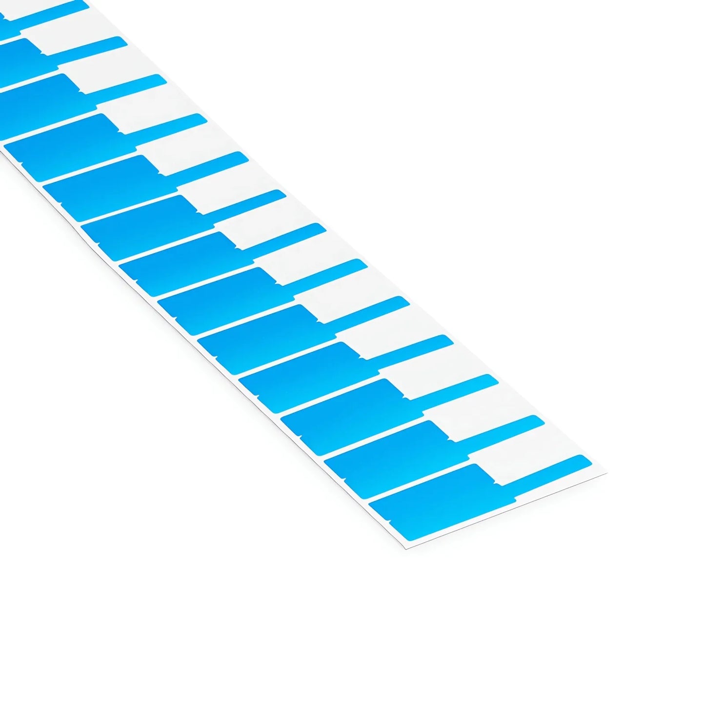 0.94in.W x 2.75in.L Printable P-Flag Label, PET, Reel, Blue, 500Labels/Roll