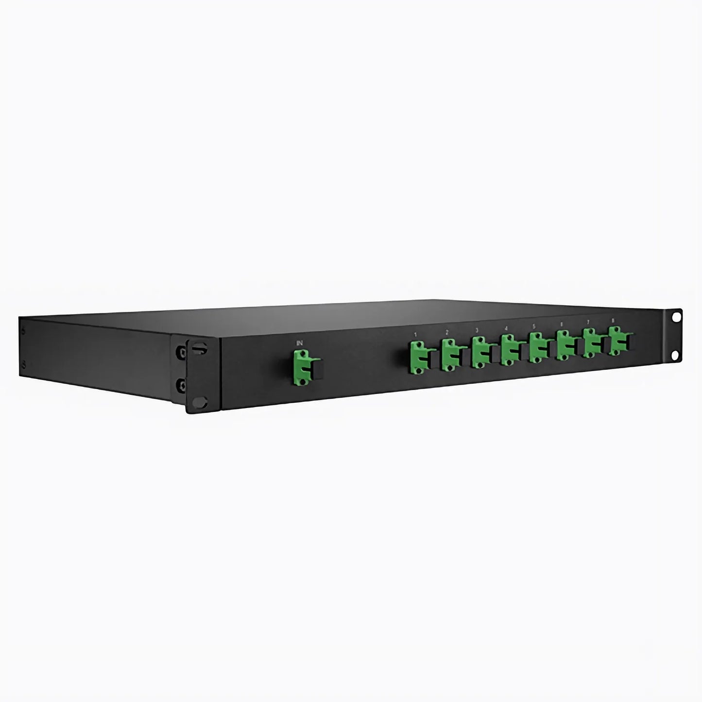 1 x 8 PLC Fiber Splitter, 1U 19" Rack Mount, SC/APC, Singlemode