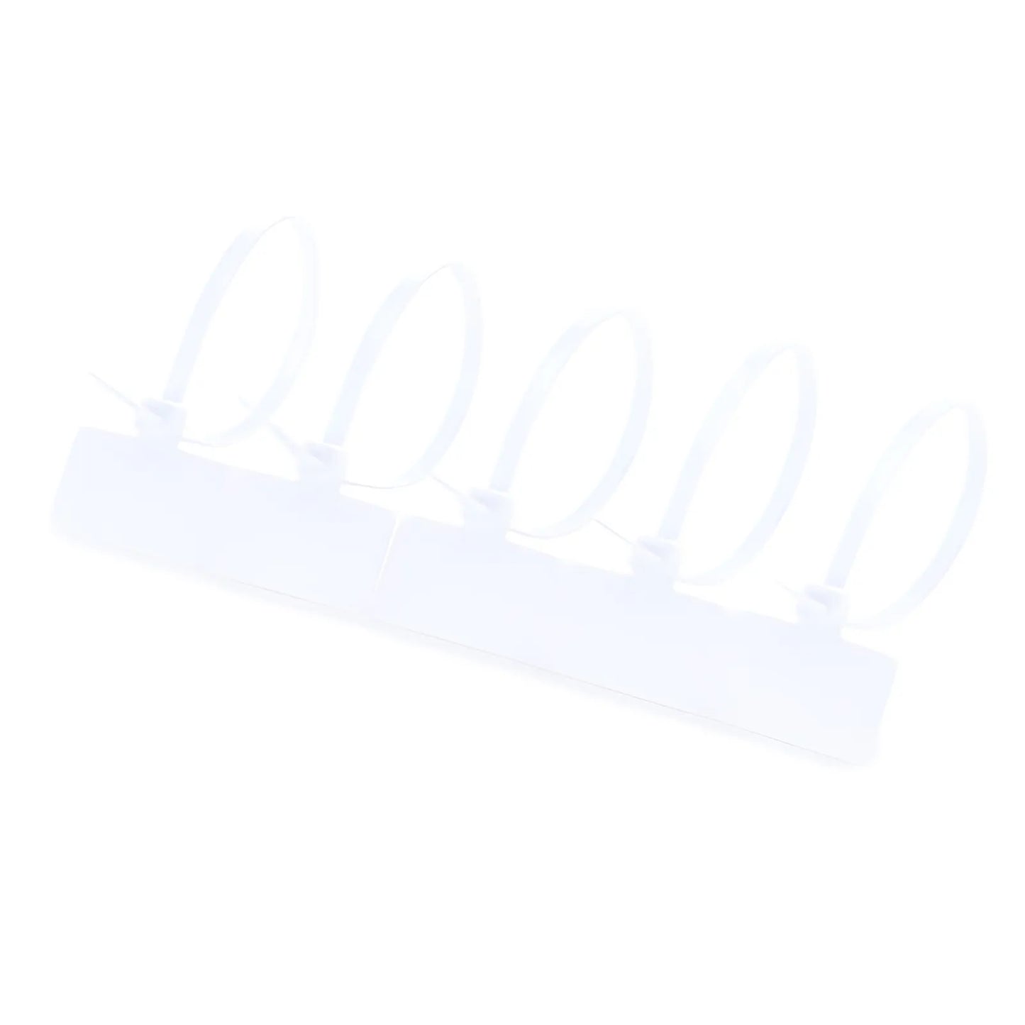100-Pack 6in.L x 0.15in.W ID Marker Nylon Cable Ties-Outside Flag-White