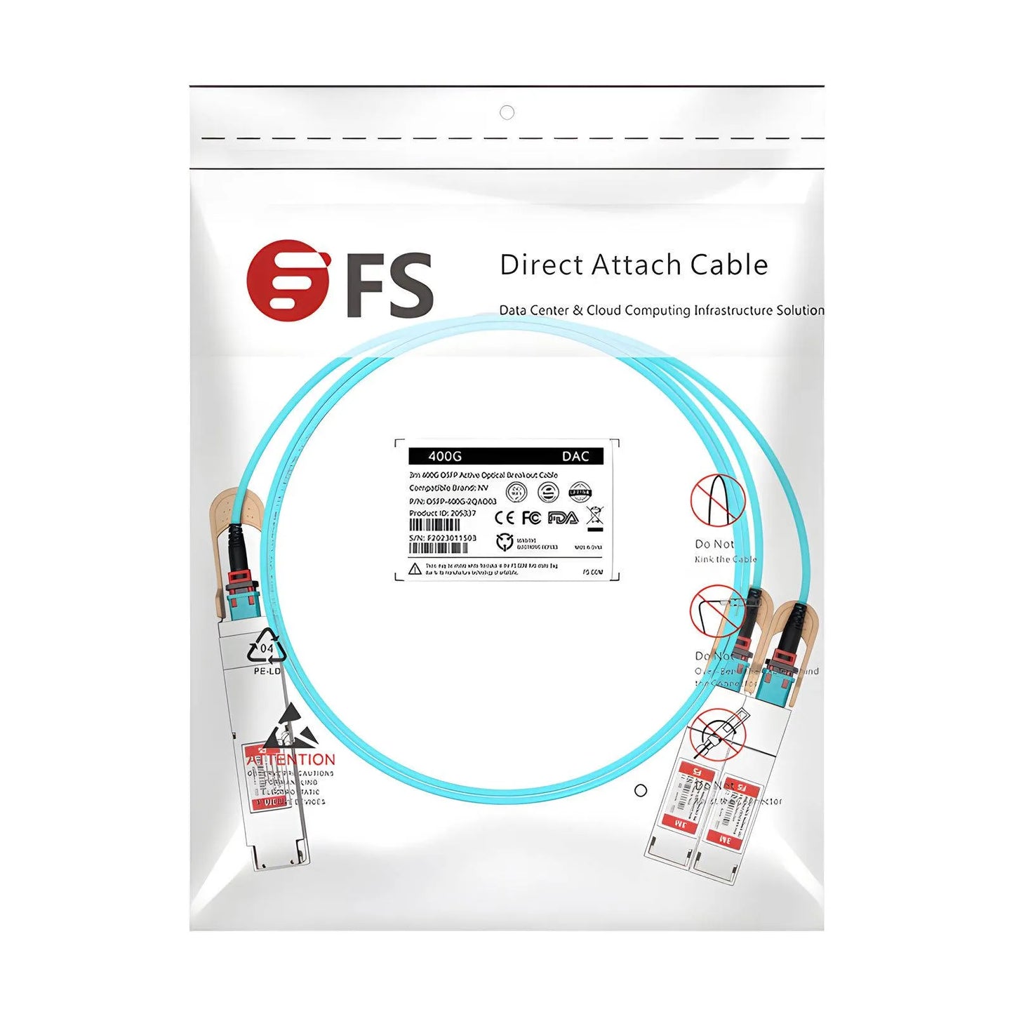 3m (10ft) NVIDIA/Mellanox MFA7U10-H003 Compatible 400G OSFP 8 x 50G PAM4 Finned Top to 2 x 200G QSFP56 4 x 50G PAM4 InfiniBand HDR Active Optical Breakout Cable for Quantum-2 Switches and ConnectX-6 HCA