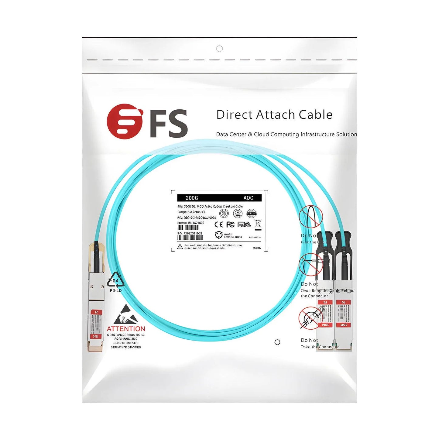 30m (98ft) Generic Compatible 200G QSFP-DD 8 x 25G NRZ to 2 x 100G QSFP28 4 x 25G NRZ Active Optical Breakout Cable
