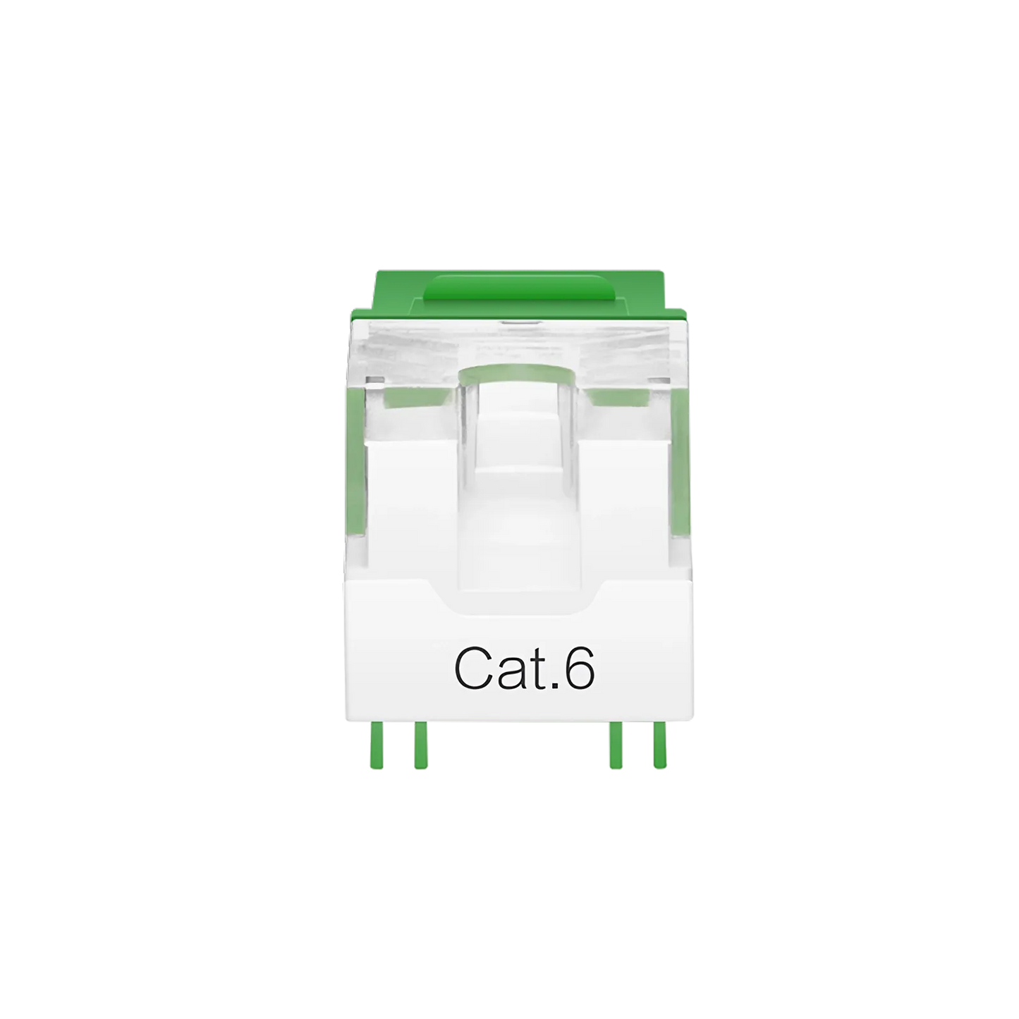 Cat6 RJ45 (8P8C) Unshielded Punch Down Keystone Jack Module, Green, 12Pcs/Pack