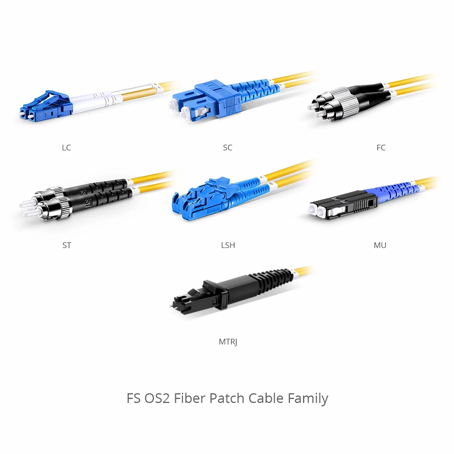 10m (33ft) Fiber Patch Cable, 2 Fibers, SC UPC Duplex to SC UPC Duplex, Single Mode (OS2), Riser (OFNR), 2.0mm, Tight-Buffered, Yellow