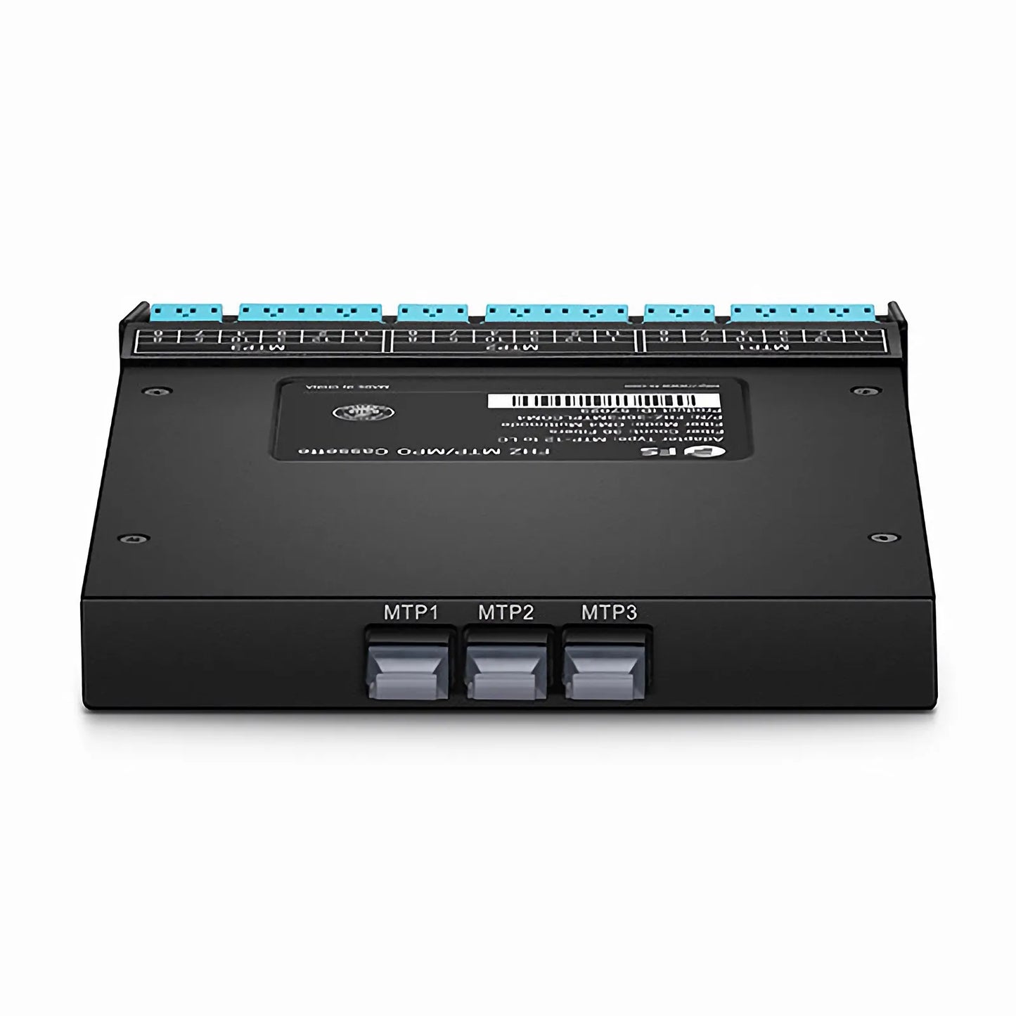FHZ™ MTP®-LC Cassette, OM4 Multimode, Universal, 36 Fibers, 3 x MTP®-12 (Male) to 6 x LC Duplex and 6 x LC Quad (Aqua), 0.35dB Max.