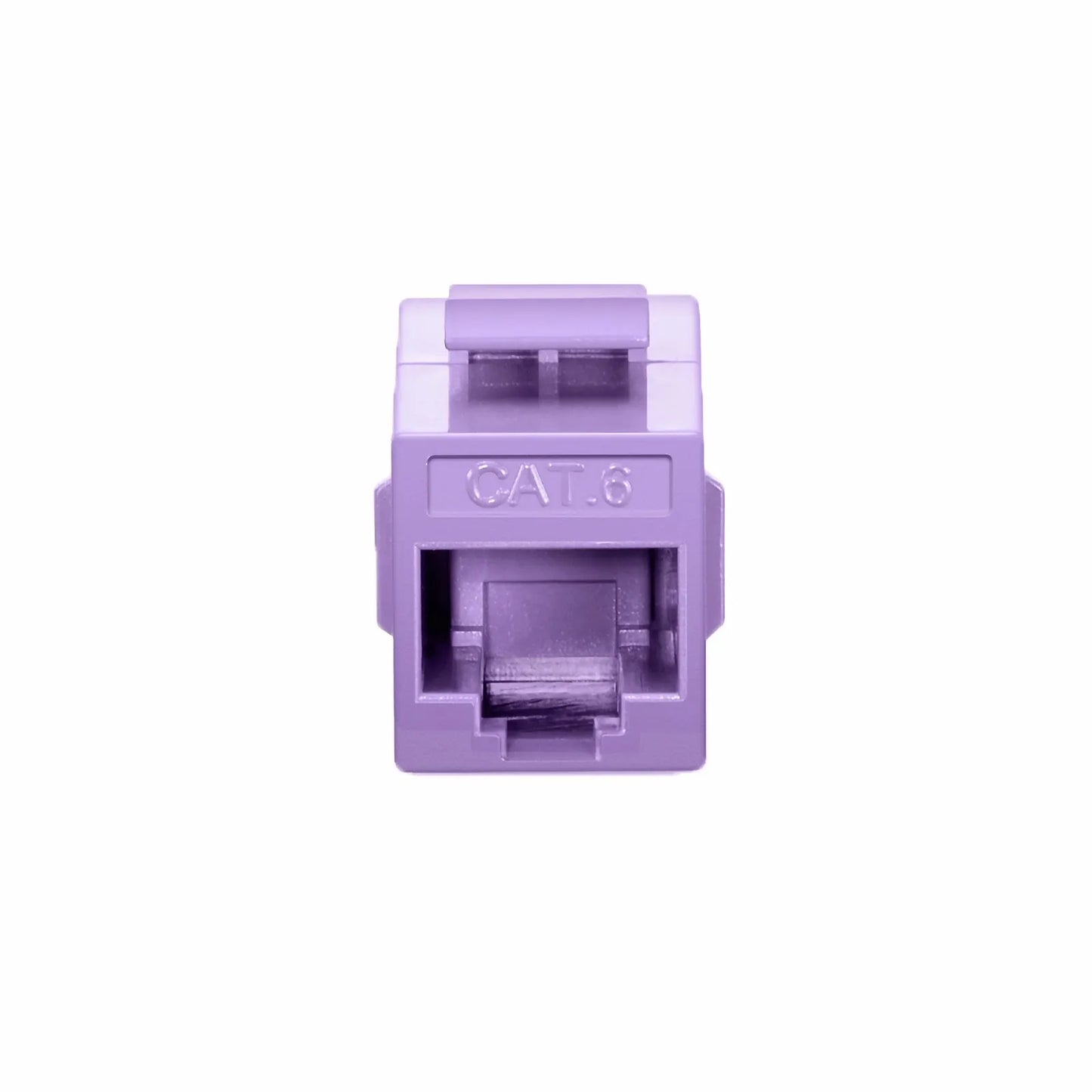 Cat6 Keystone RJ45 Coupler, Unshielded, Female to Female Insert Inline Coupler - Purple (12pcs/pack)
