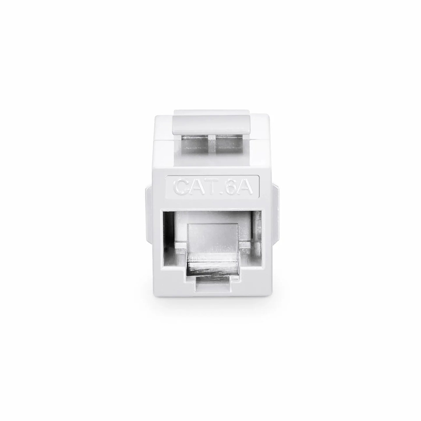 Cat6a Keystone RJ45 Coupler, Unshielded, Female to Female Insert Inline Coupler - White (12pcs/pack)