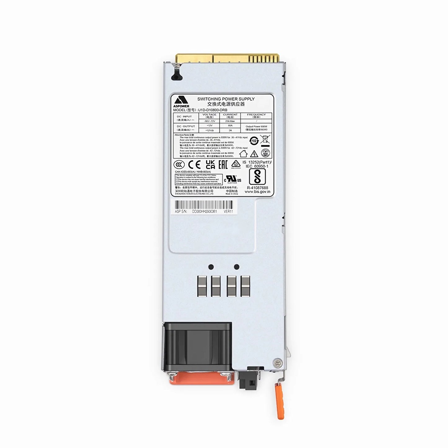 Hot-swappable DC Power Module 800W, for N5860-48SC, N8560-48BC, N8560-32C, S5860-48SC
