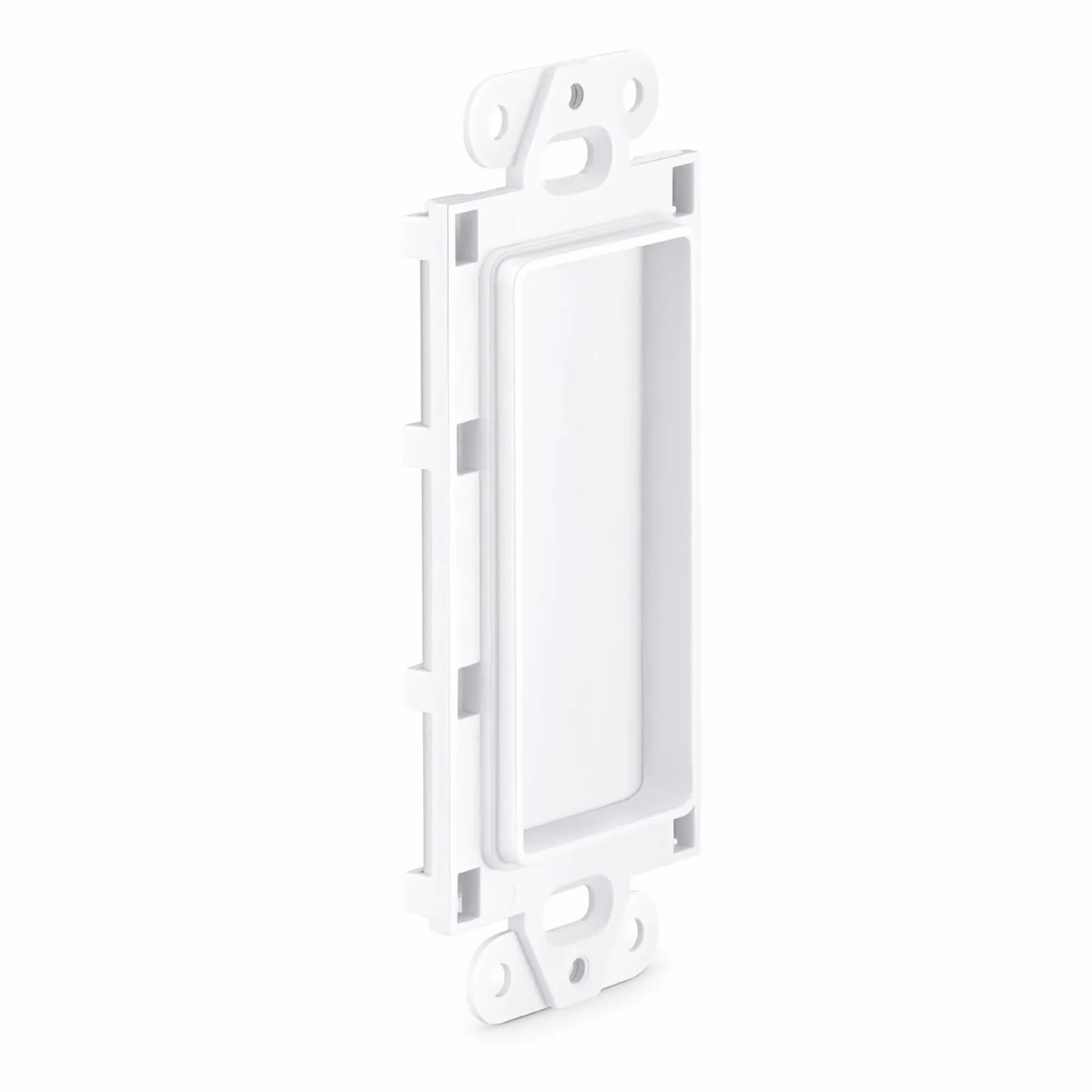 Faceplate Frame Keystone Insert, Brush, White, 4.09'' x 1.79''