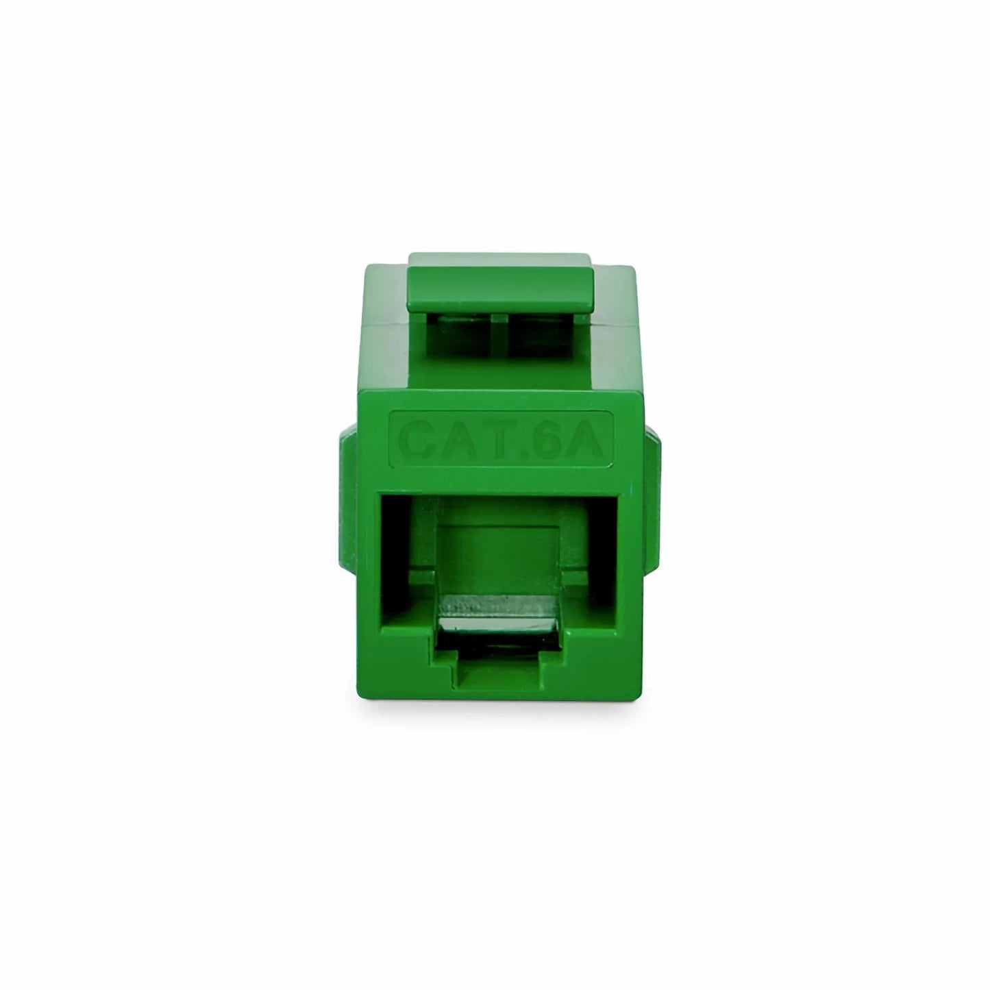 Cat6a Keystone RJ45 Coupler, Unshielded, Female to Female Insert Inline Coupler - Green