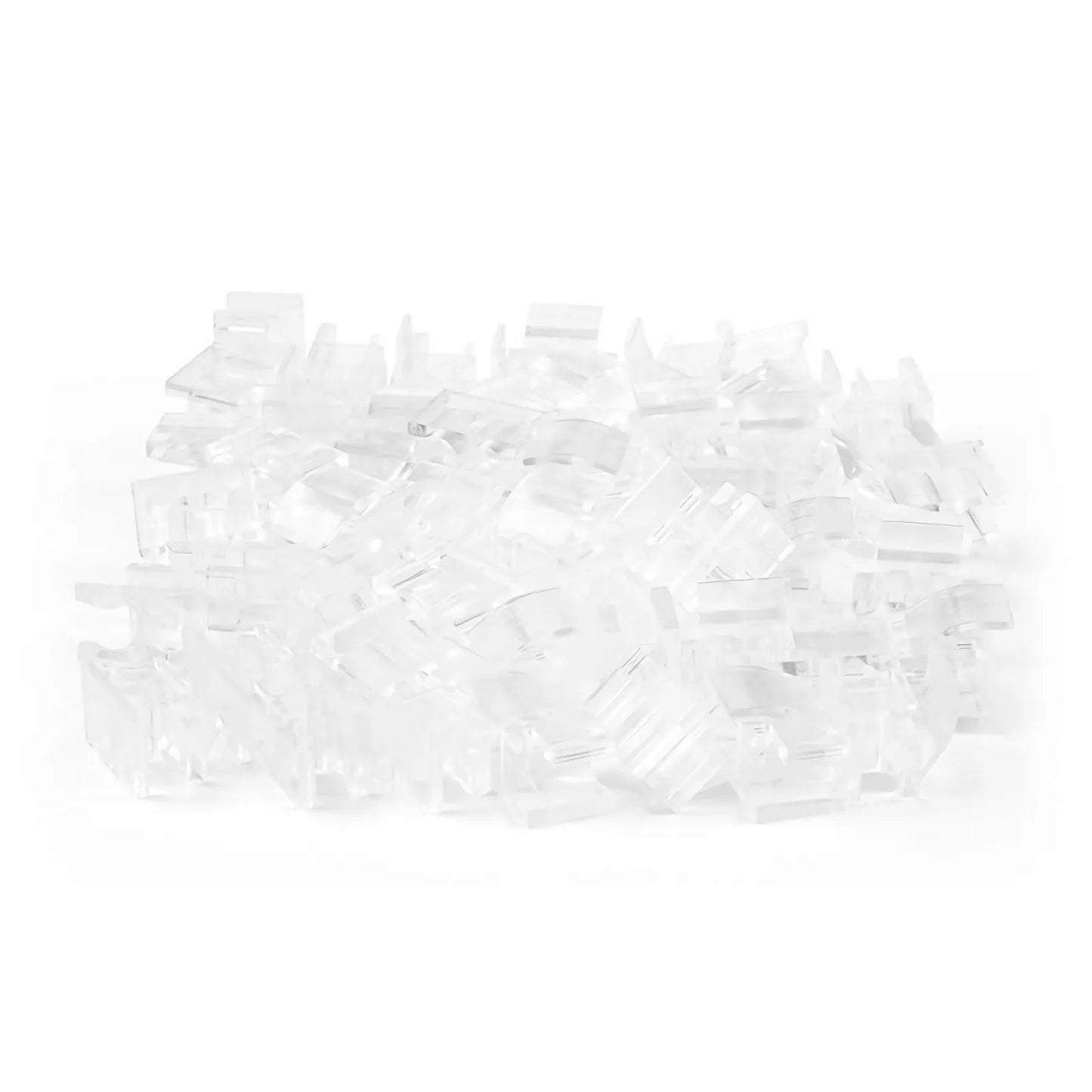 Fiber Optic LC Duplex Clip, Transparent, 100 PCS/Pack