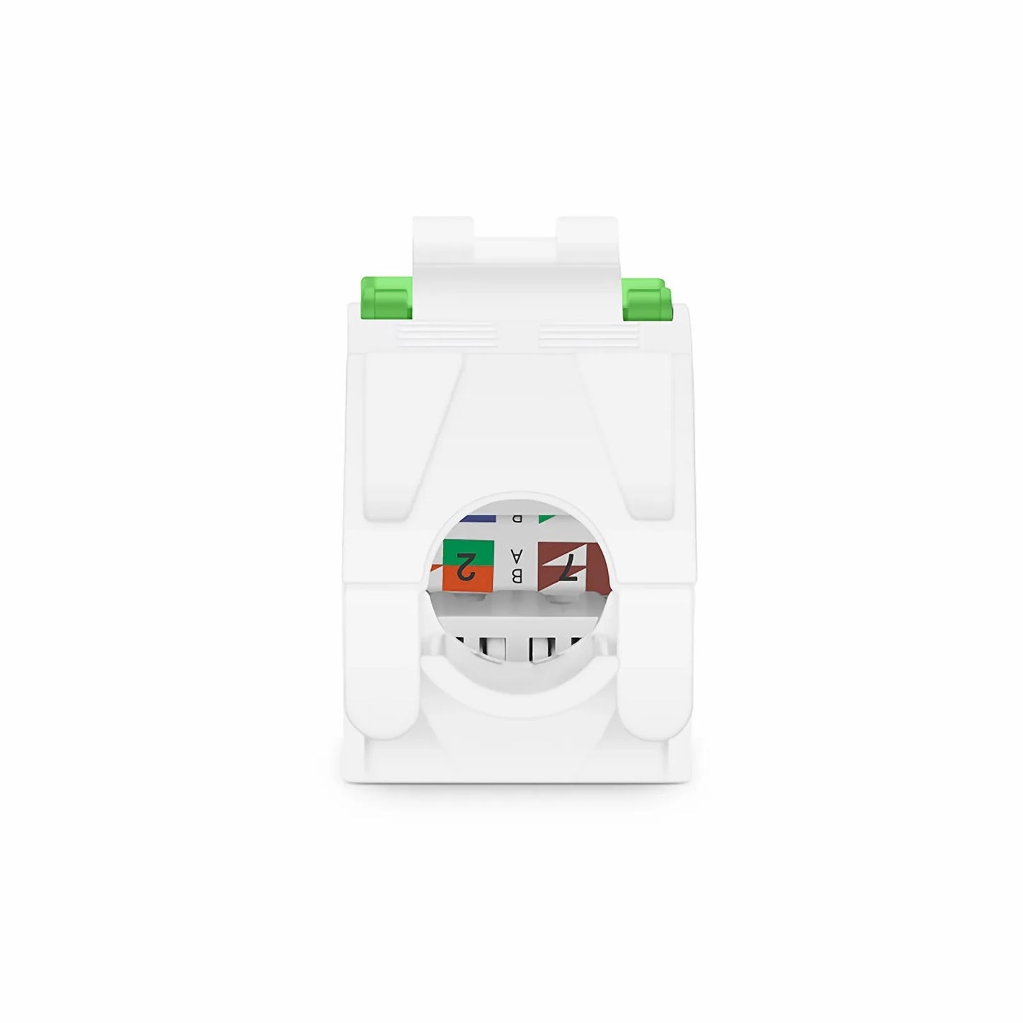 Cat6 RJ45 (8P8C) Unshielded Toolless Keystone Jack Module, Green (10 pcs/Pack)
