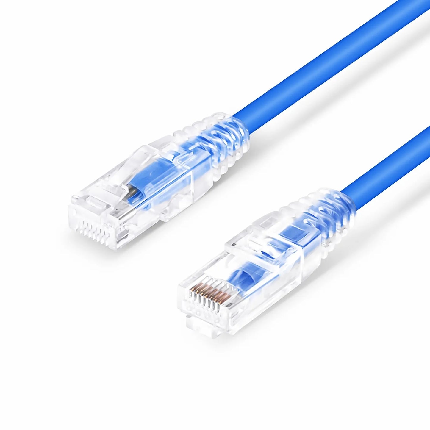6in (0.15m) Cat6a 24AWG Snagless Unshielded (U/UTP) LSZH Ethernet Network Patch Cable, Blue