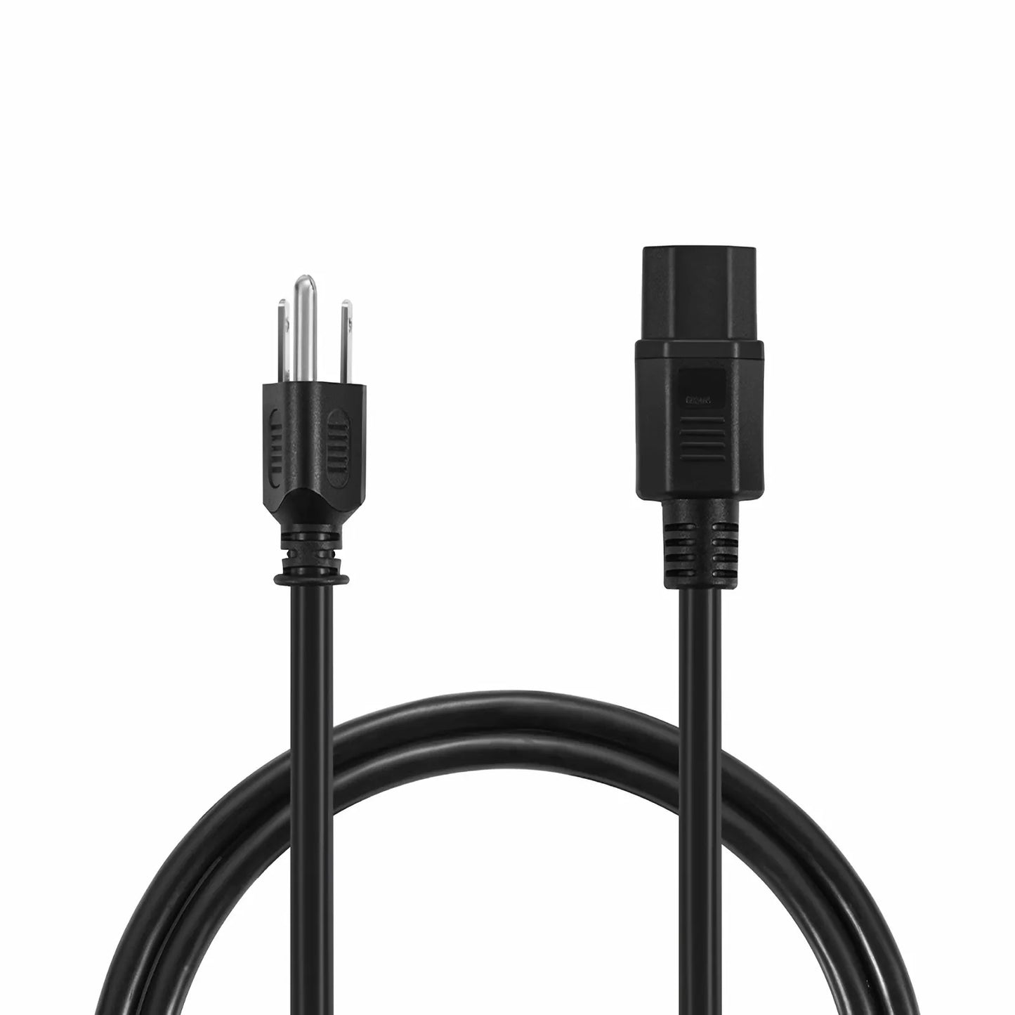 3ft (0.9m) NEMA 5-15P to IEC60320 C15 Heavy-Duty 14AWG 125V/15A Power Cord, Black