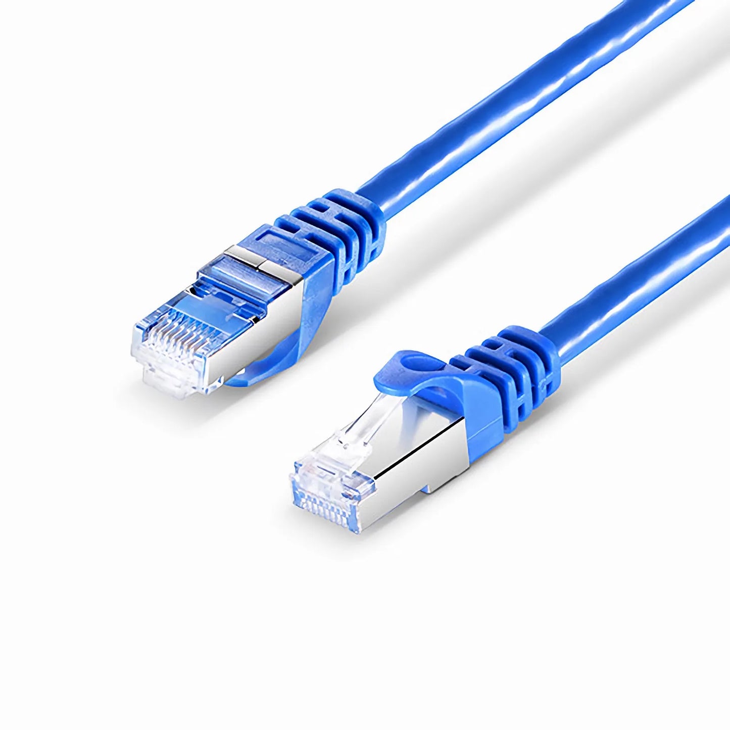 50ft (15.2m) Cat6a 26AWG Snagless Shielded (S/FTP) PVC CM Ethernet Network Patch Cable, Blue