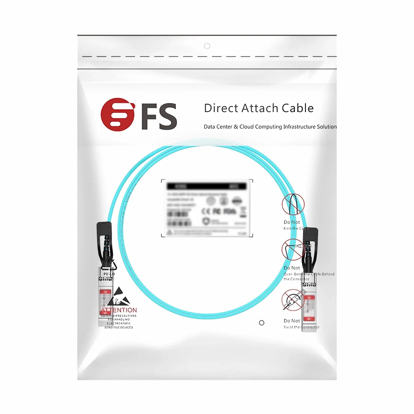 1m (3ft) Dell Compatible 25G SFP28 Industrial Active Optical Cable