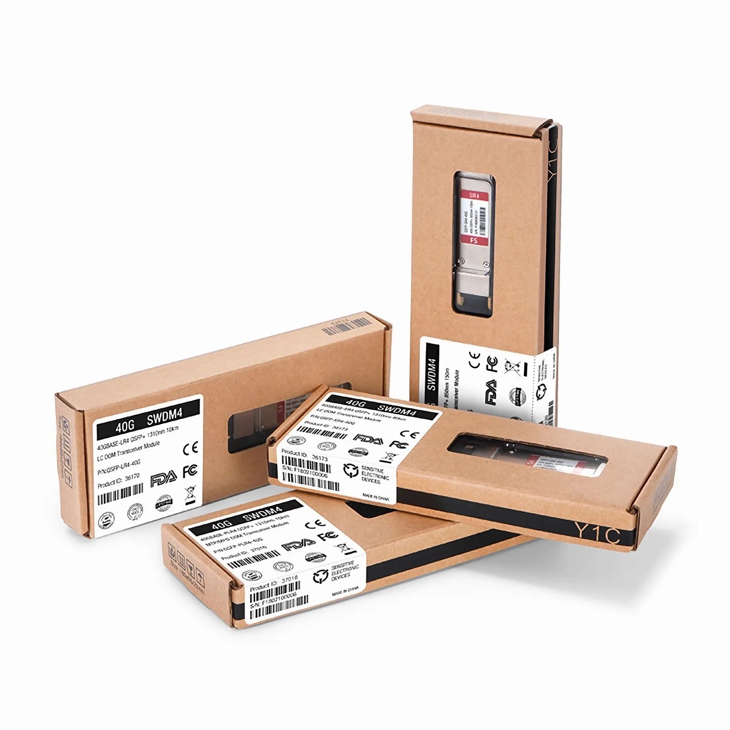 HW QSFP-40G-SR-BD Compatible 40GBASE-SR SWDM4 QSFP+ BiDi 850/880/910/940nm 300m DOM Duplex LC/UPC MMF Optical Transceiver Module
