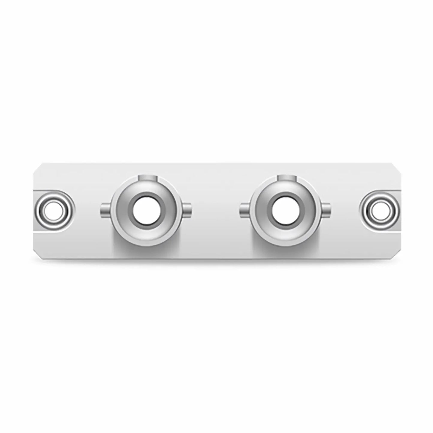 ST/UPC Female to SC/UPC Female Hybrid Duplex Single Mode/Multimode Metal Fiber Optic Adapter/Coupler with Flange