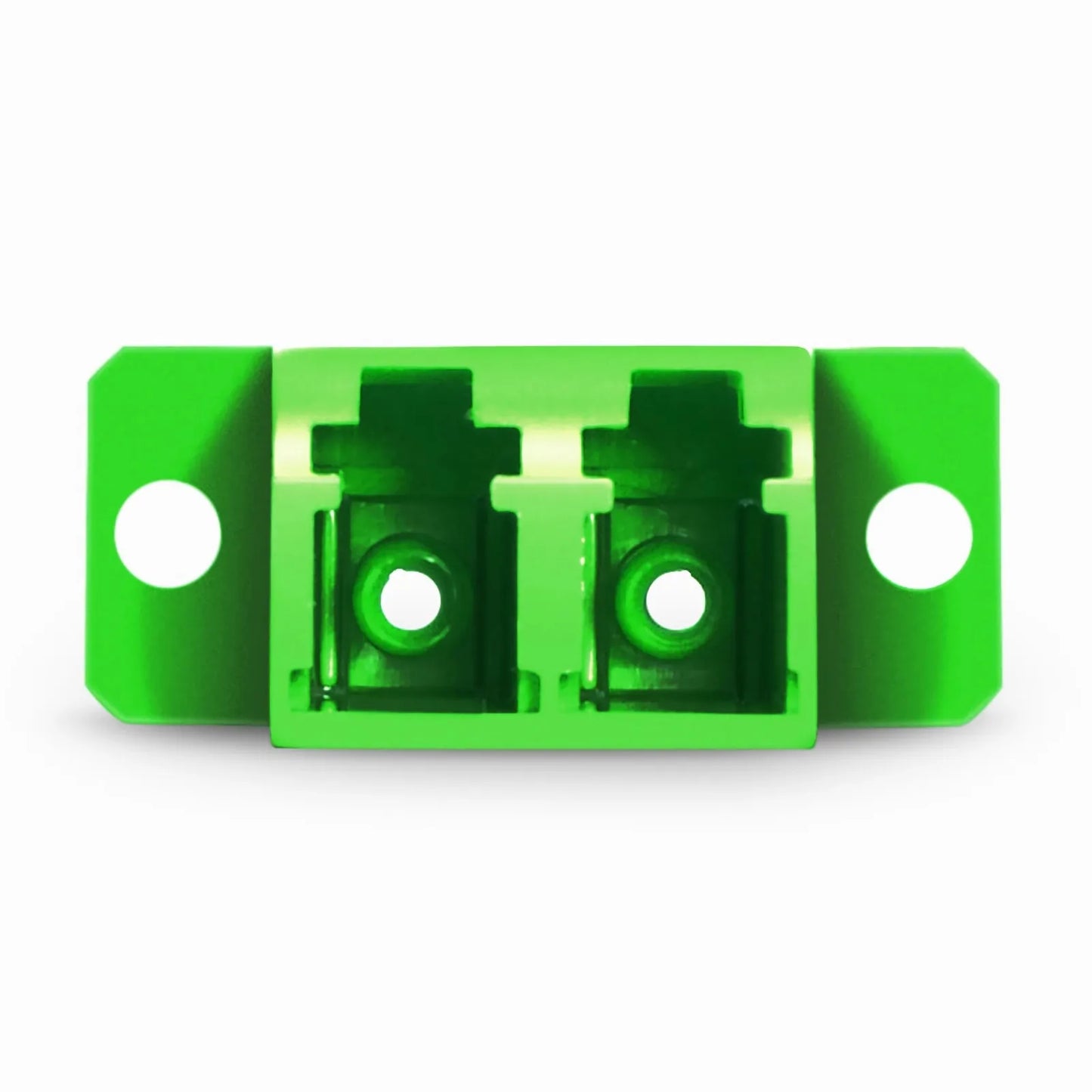 LC/APC to LC/APC Duplex OS2 Single Mode Plastic Fiber Optic Adapter/Coupler with Flange (10pcs/Pack)