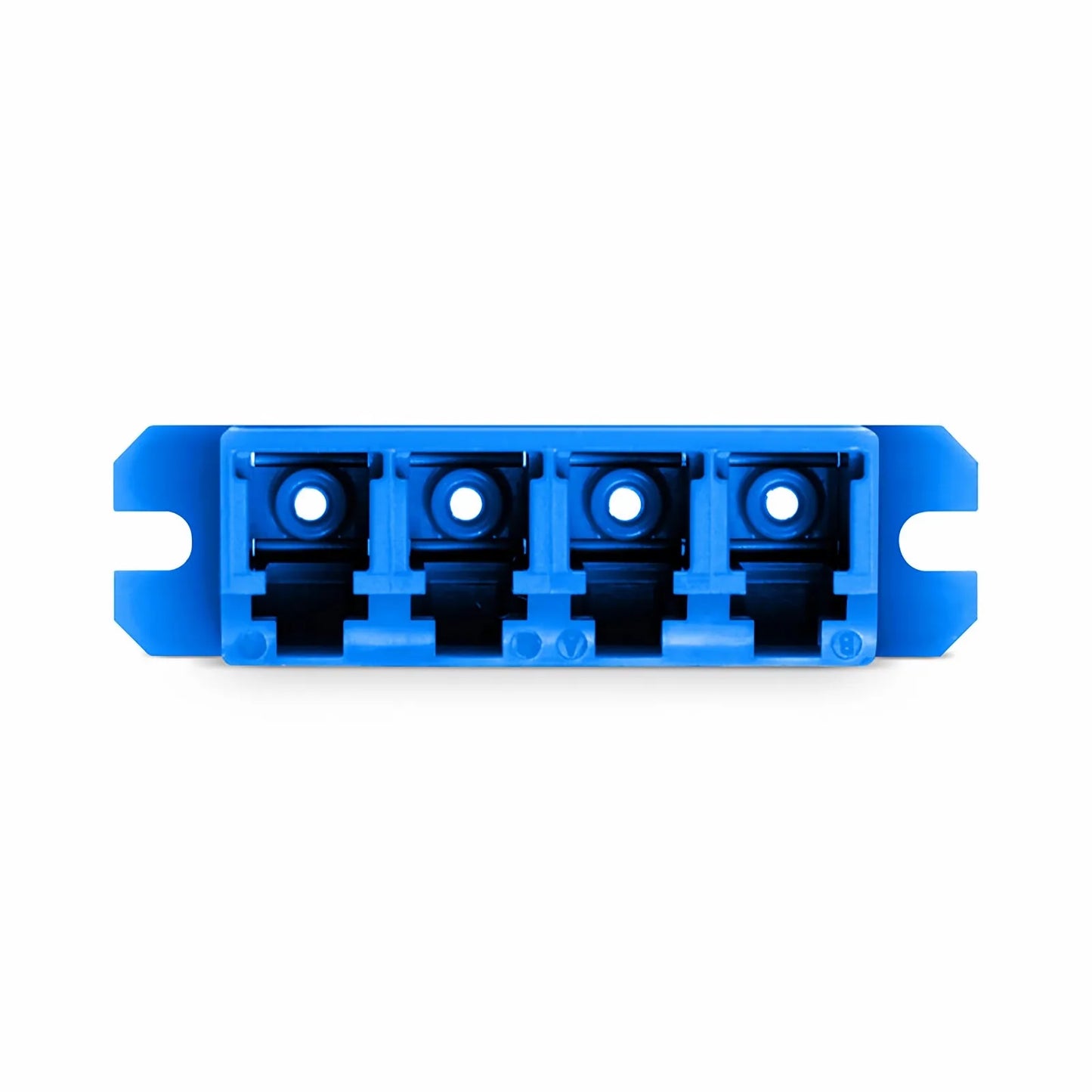 LC/UPC to LC/UPC Quad OS2 Single Mode Plastic Fiber Optic Adapter/Coupler with Flange, 10Pcs/Pack