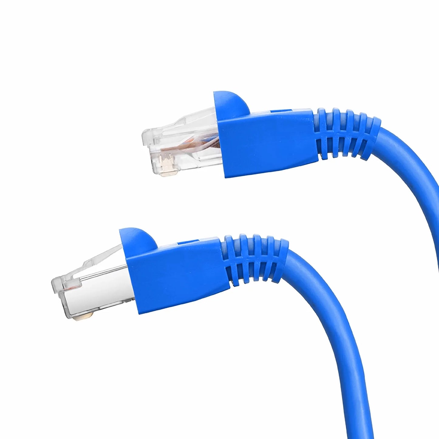 Cat5e/Cat6 RJ45 Strain Relief Boots, 5.5mm OD for Cat5e UTP 24AWG, Cat5e & Cat6 F/UTP 26AWG Ethernet Network Cable, Blue, 50PCS/Pack