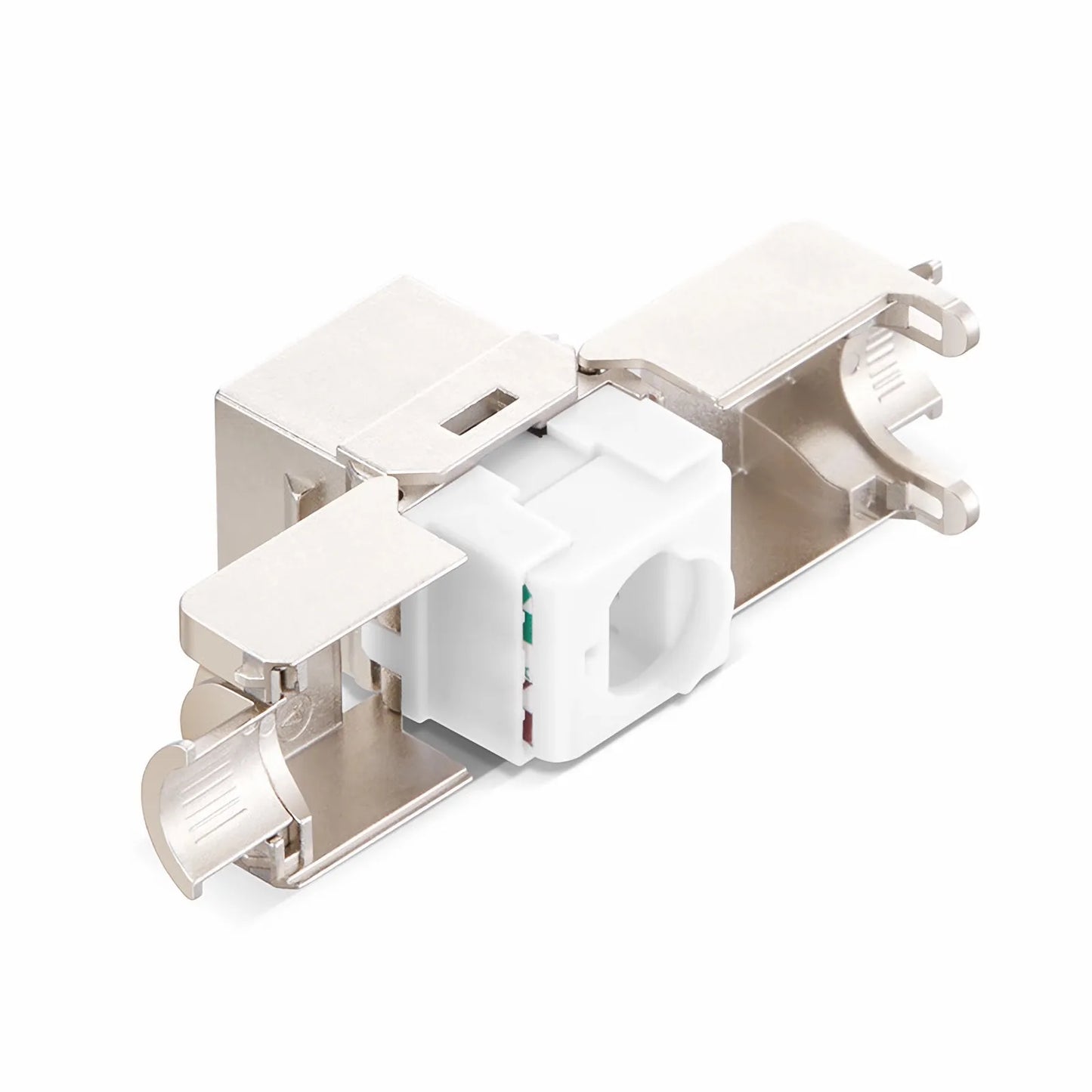 Mini Cat6a RJ45 (8P8C) Shielded Toolless Keystone Jack (12pcs/Pack)