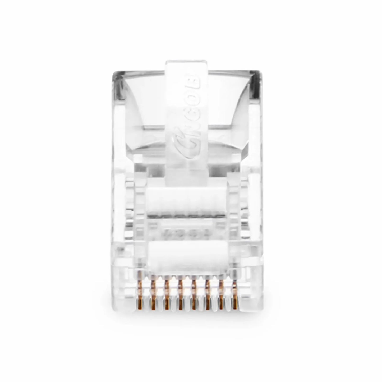 Cat5e RJ45 Standard Modular Plugs, Unshielded Network Connectors for 24AWG Twisted Pair Solid or Stranded Cable (50/Pack)