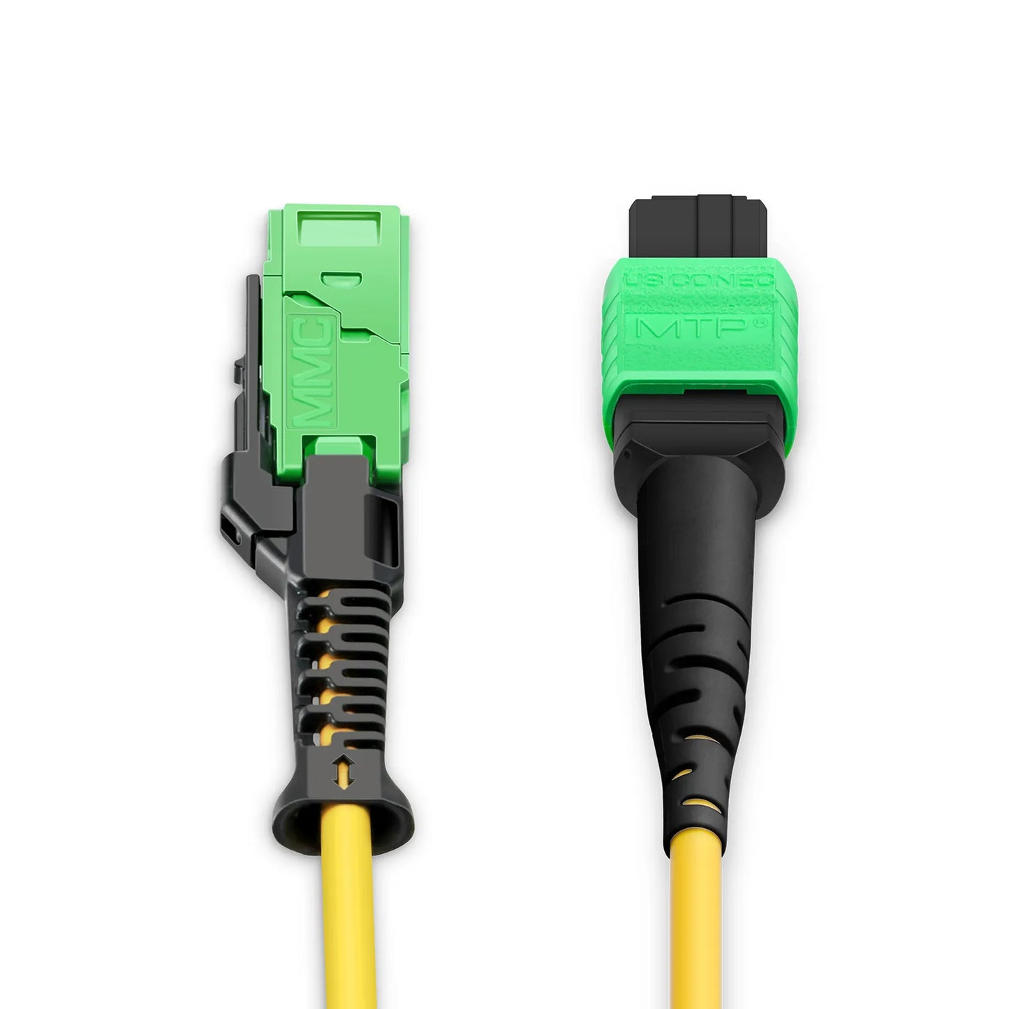 3m (10ft) MMC Jumper, MMC-16 APC (Female) to MTP®-16 APC (Female), 16 Fibers, Single Mode (OS2), Plenum (OFNP), 0.35dB Max, Jumper Polarity, Yellow