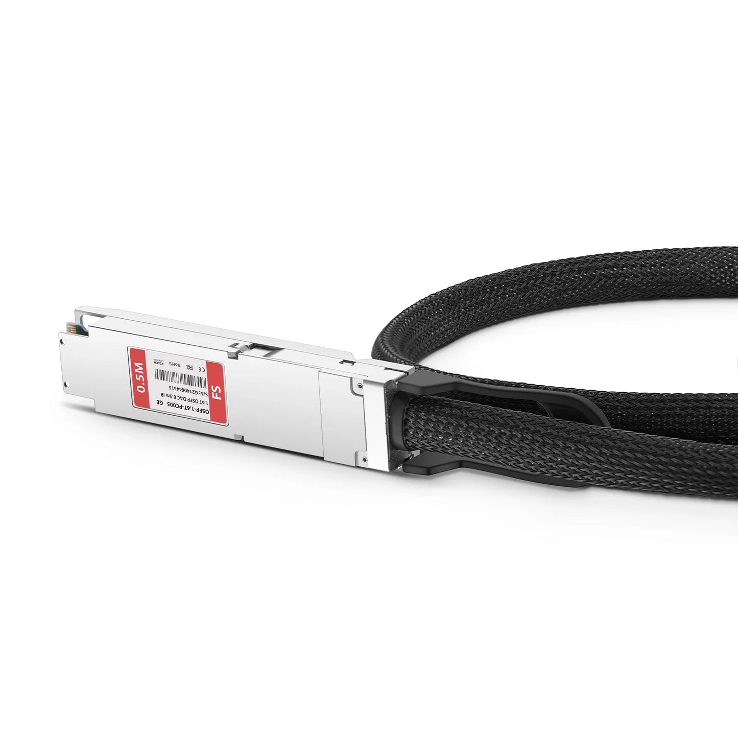 0.5m (2ft) Generic Compatible 1.6T OSFP224 8 x 200G PAM4 Closed Finned Top Passive Direct Attach Copper Twinax Cable
