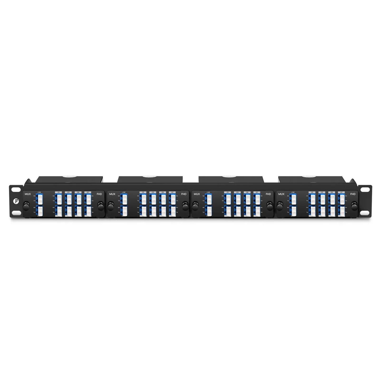 8 Channels O-band DWDM Mux Demux, 228.4-229.8THz, with Monitor Port, 3.0dB Typical IL, LC/UPC, Dual Fiber, High Density, FHD™ Plug-in Module