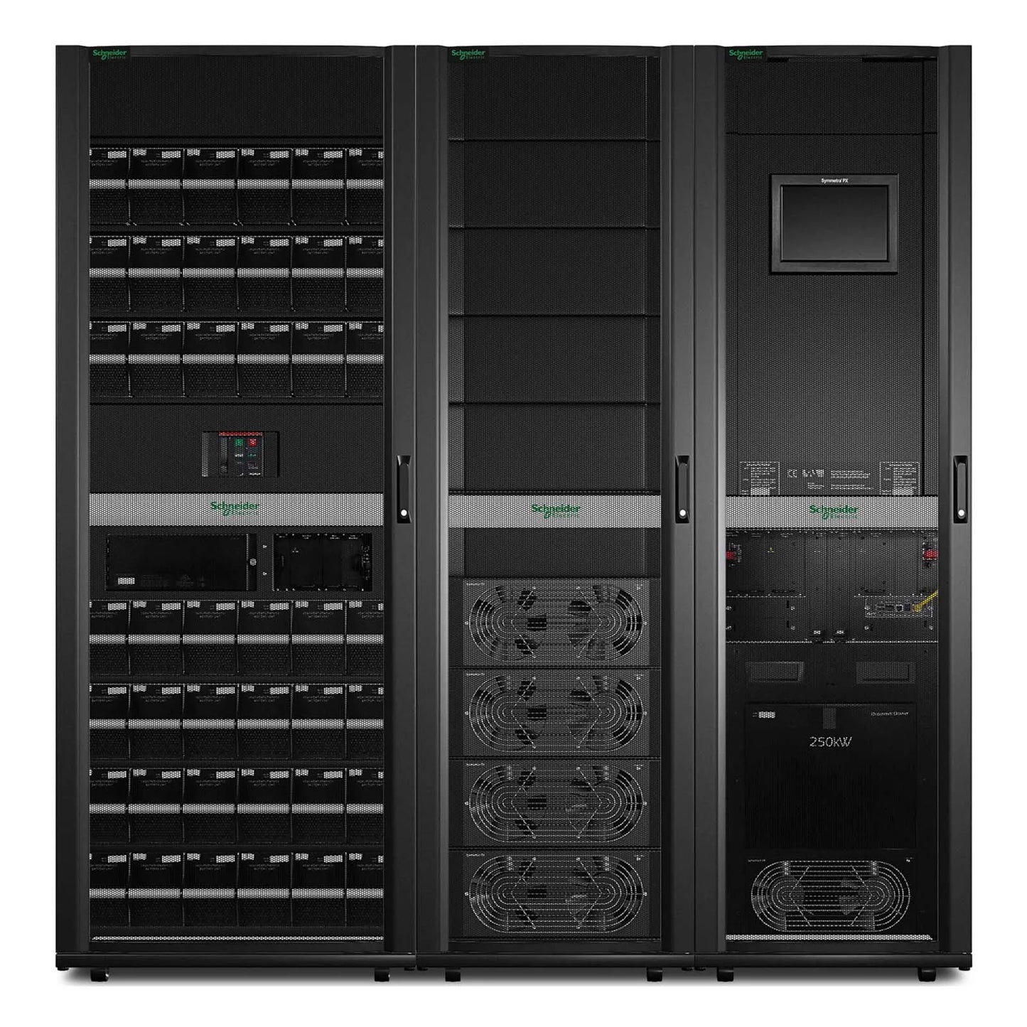 APC Symmetra PX UPS, 100kW Scalable to 250kW with Power Modules, 400/480V, Hard Wire 4-wire Output (3PH+ G) & 5-wire Output (3PH+ N+ G), Parallel up to 4UPSs, Modular Architecture