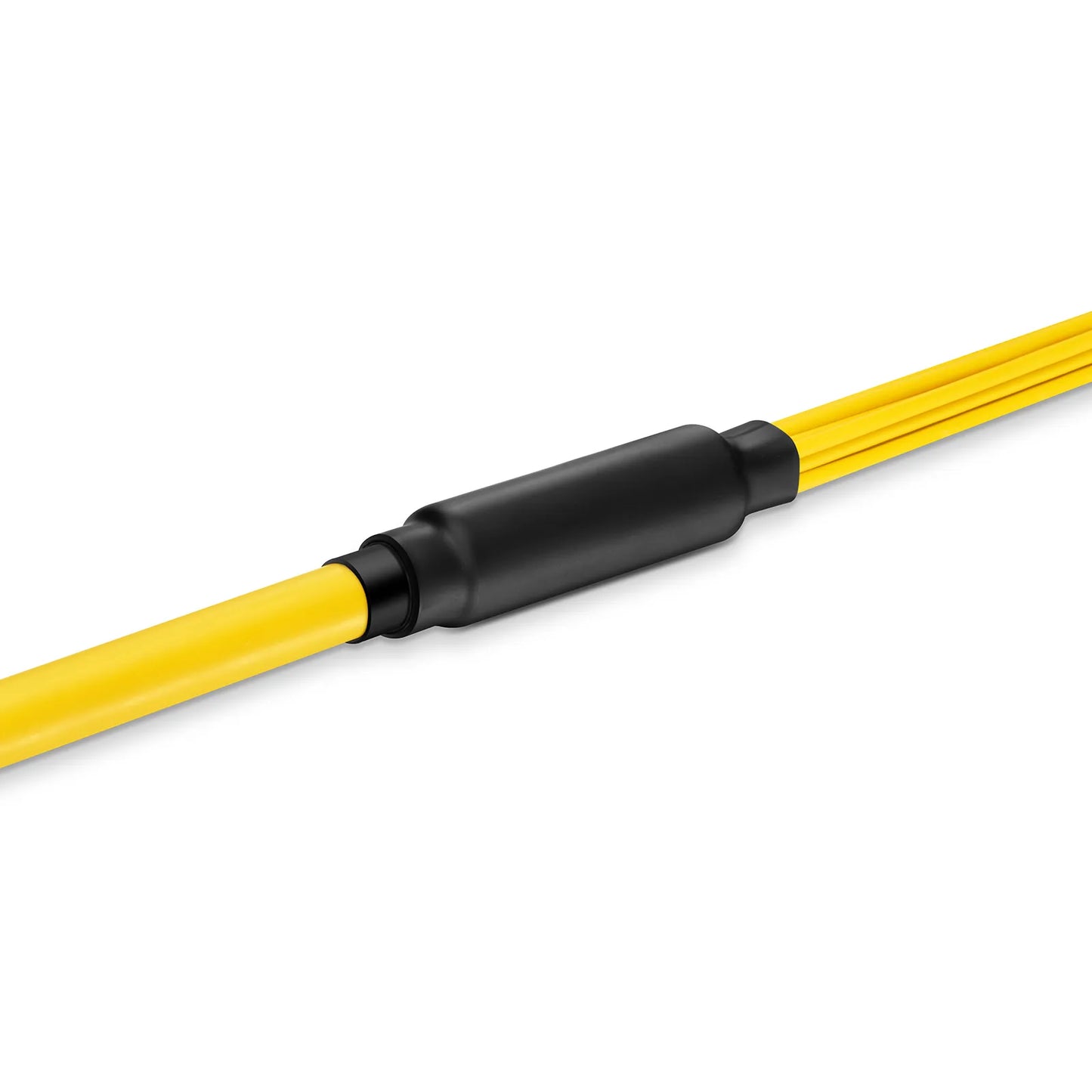 30m (98ft) MTP® Pigtail Trunk Cable, MTP-12® APC (Male) to Unterminated, 144 Fibers, Single Mode (OS2), LSZH, 0.35dB Max, Double Jacket, Yellow