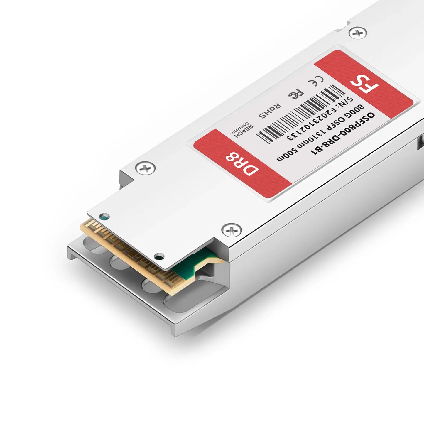 Cisco OSFP-800G-DR8P Compatible 800GBASE-DR8 OSFP Finned Top 8 x 100G PAM4 1310nm 500m DOM MPO-16/APC SMF Optical Transceiver Module, Breakout to 2 x 400G-DR4 and 8 x 100G-DR