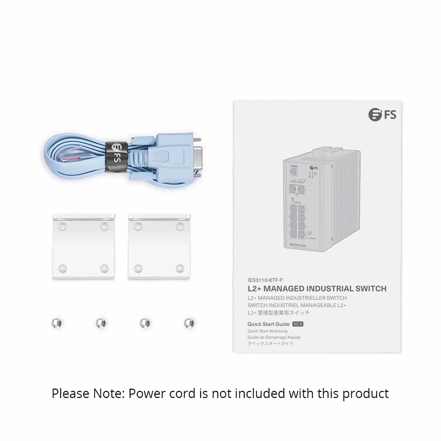IES3110-8TF-P, 8-Port Gigabit Ethernet L2+ Managed Industrial PoE+ Switch, 8 x PoE+ Ports @240W, with 2 x 1/2.5Gb SFP, -40 to 75°C Operating Temperature