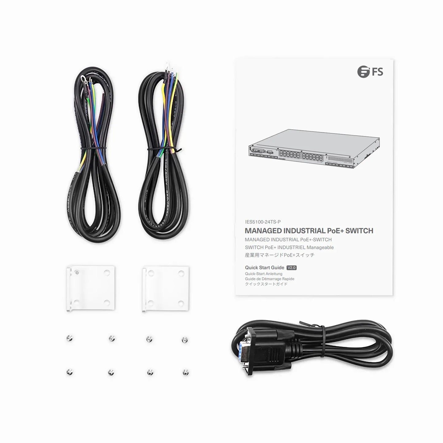 IES5100-24TS-P, 24-Port Gigabit Ethernet L2+ Managed Industrial PoE+ Switch, 20 x PoE+ Ports @720W, with 4 x 1Gb RJ45/SFP Combo, 8 x 1Gb SFP and 4 x 10Gb SFP+, -40 to 75°C Operating Temperature